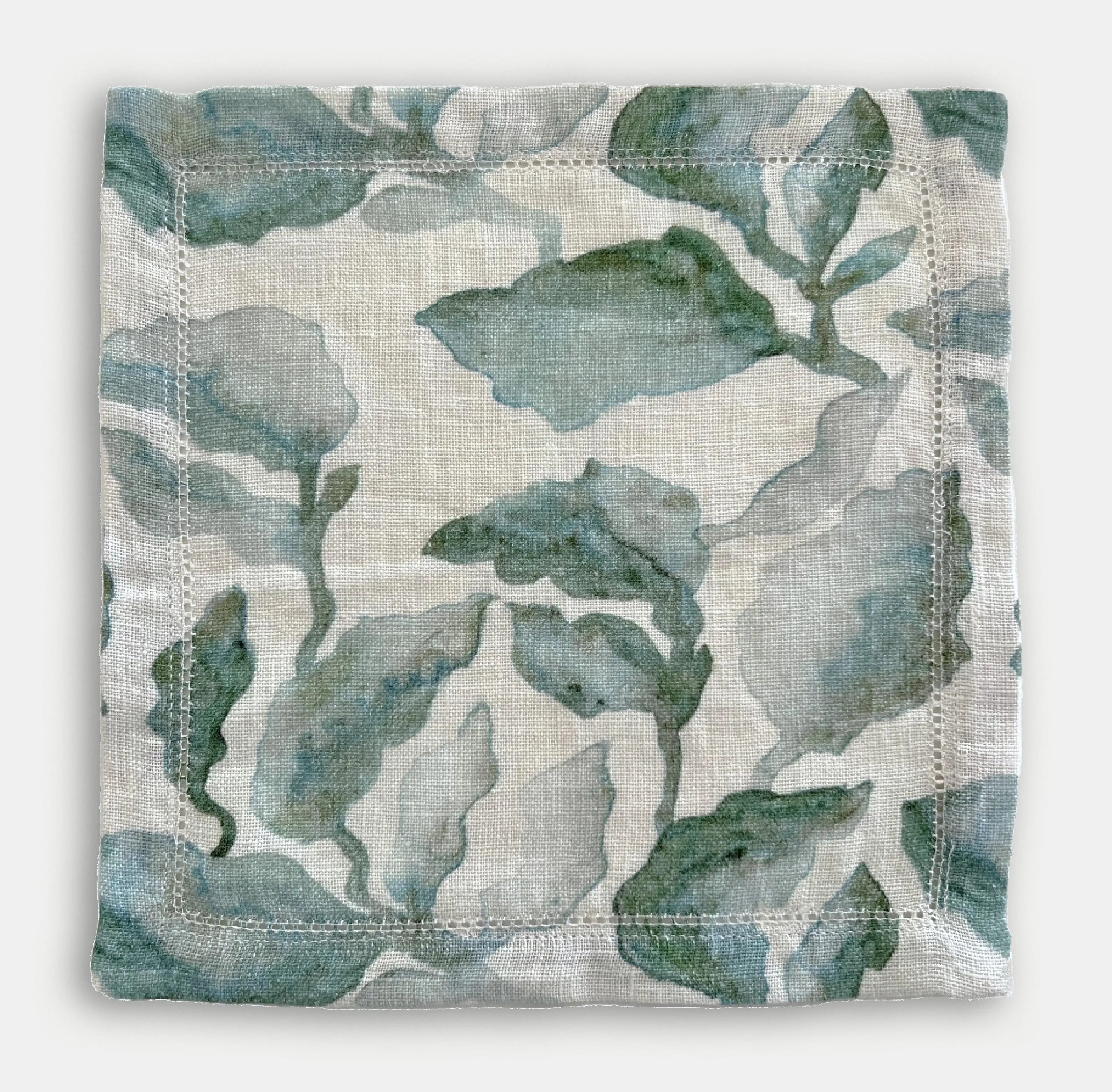 Cascade Teal Linen Cocktail Napkins-Set of 4 SanctuaryLiving