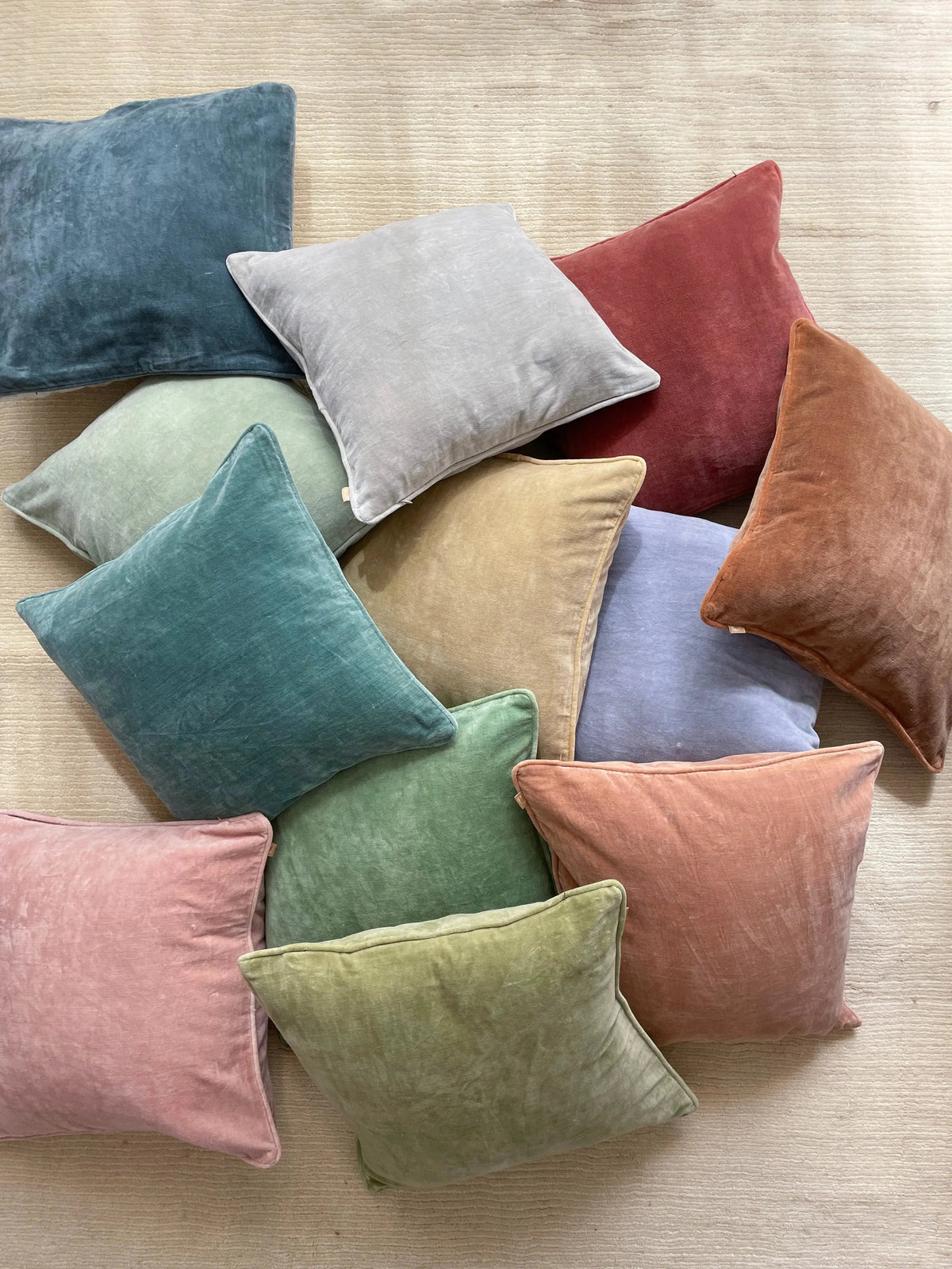 Soft Blue Velvet Euro Sham SanctuaryLiving
