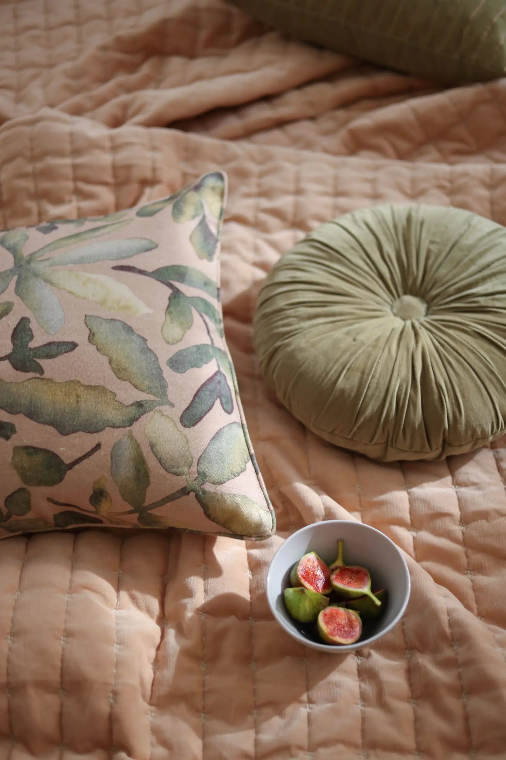 Sitara Blush Velvet Embroidered Quilt SanctuaryLiving