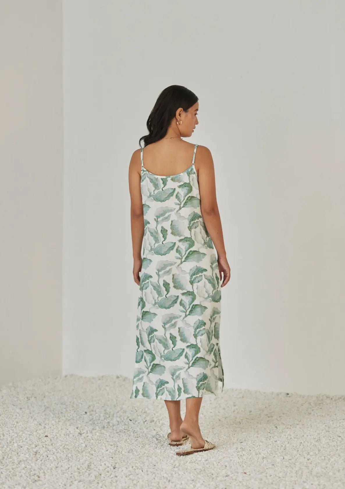 Iris Cascade Teal Slip Dress SanctuaryLiving