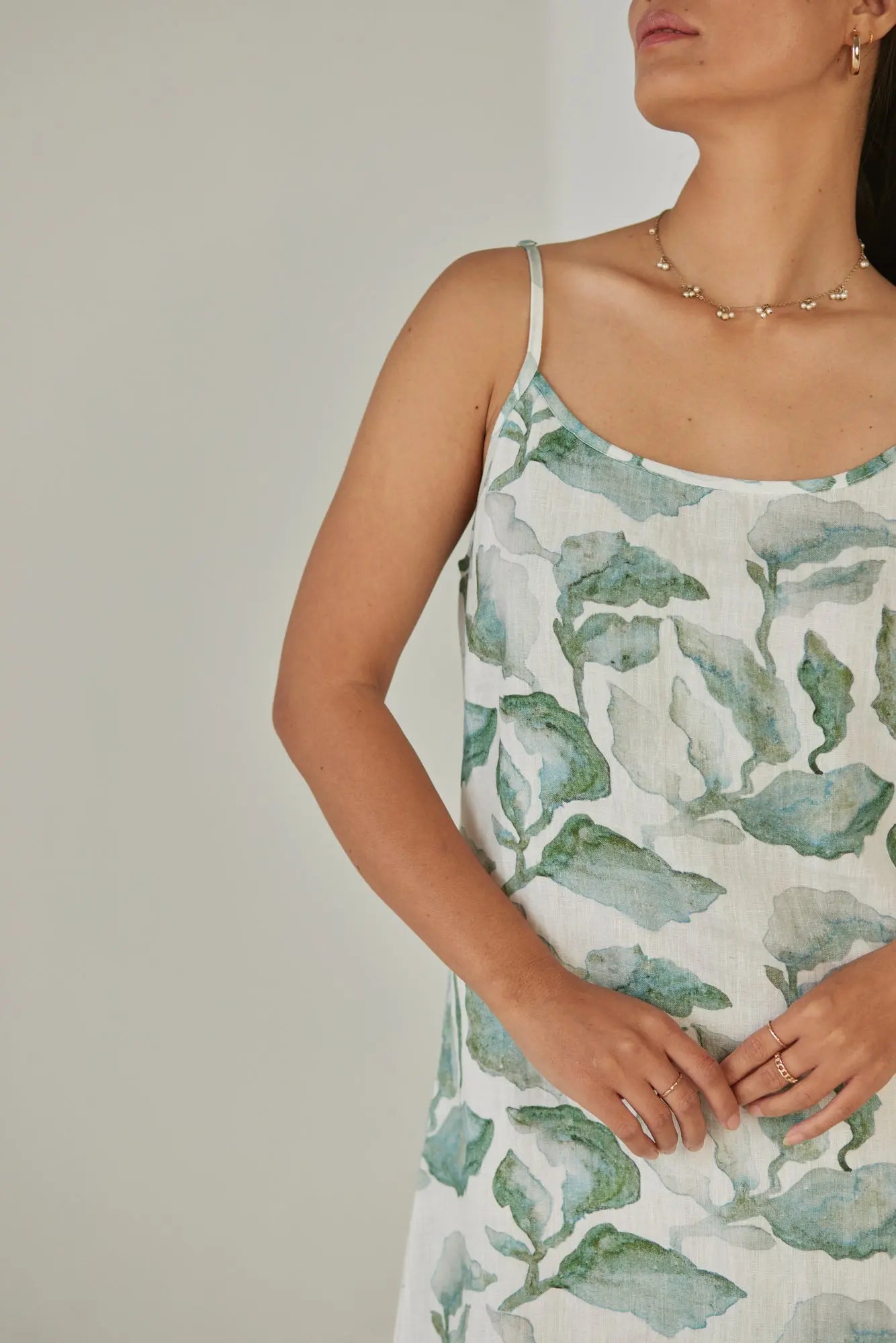 Iris Cascade Teal Slip Dress SanctuaryLiving