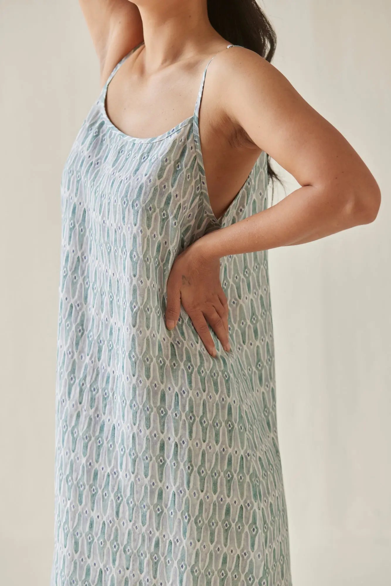 Iris Mosaic Blue Slip Dress SanctuaryLiving