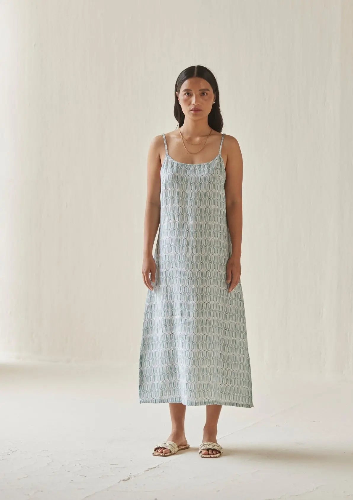 Iris Mosaic Blue Slip Dress SanctuaryLiving