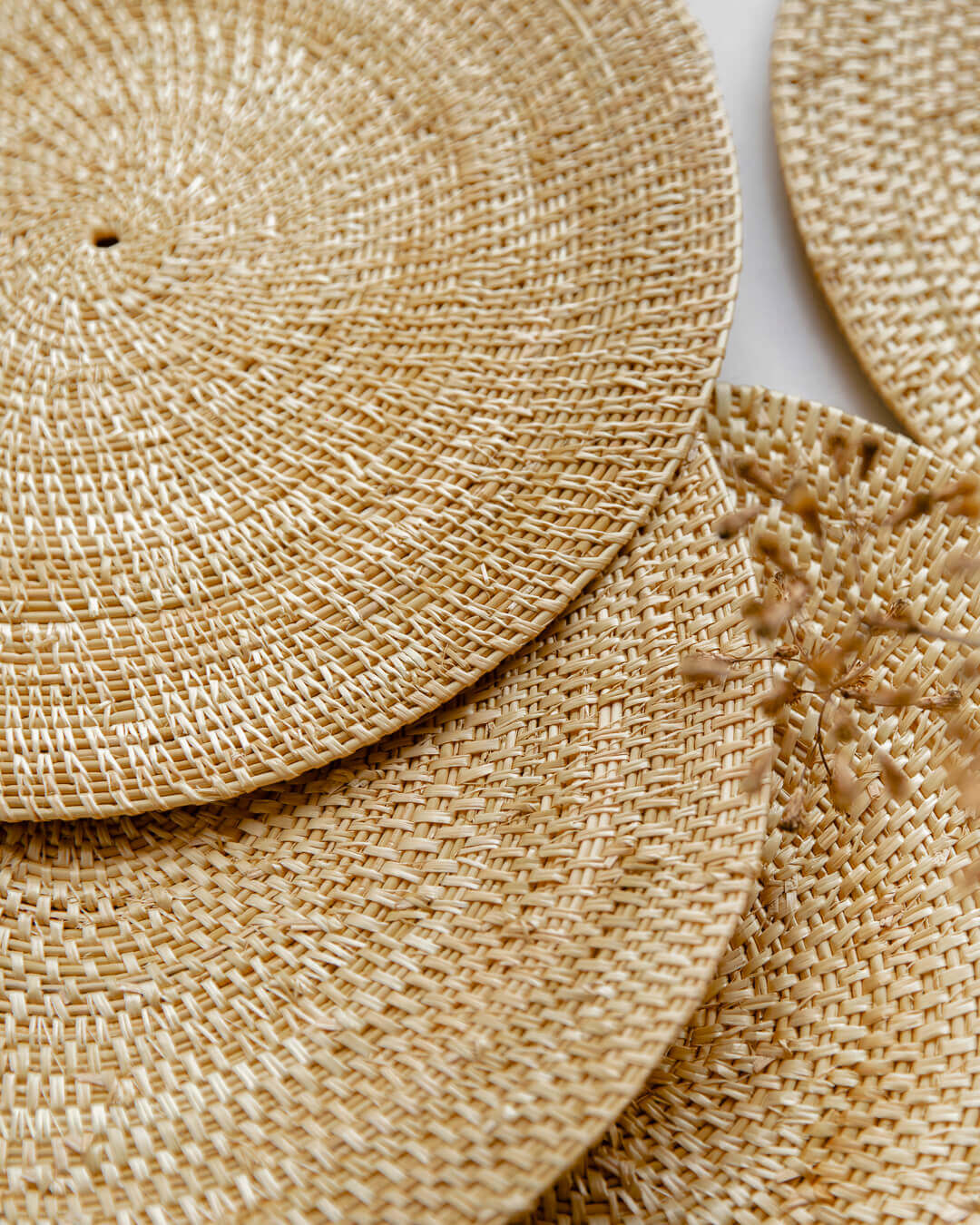 Grass Coasters & Placemat Set-Set of 4