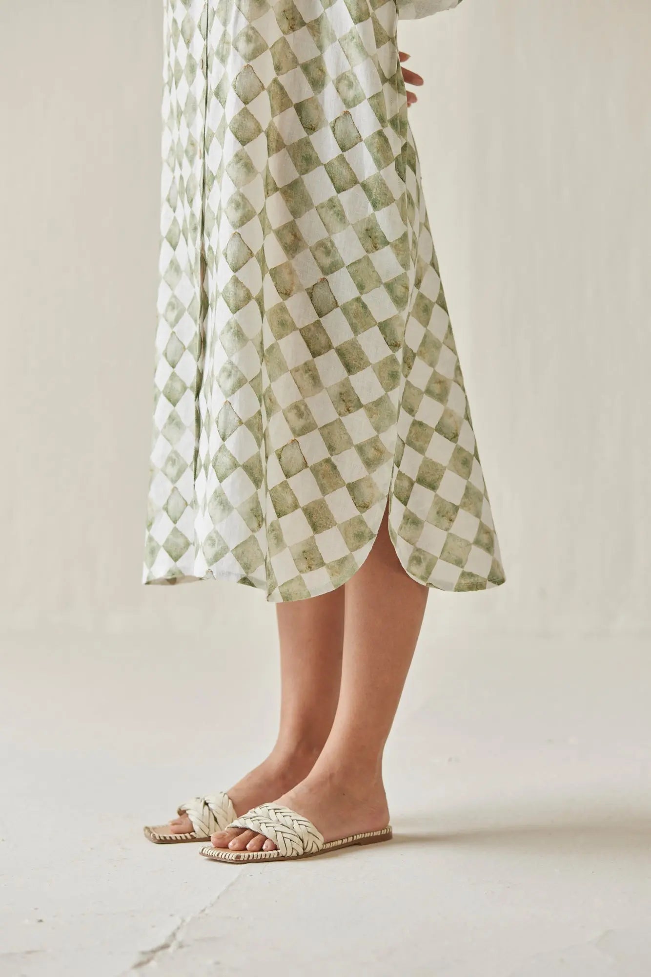 Magnolia Check Green Shirt Dress SanctuaryLiving