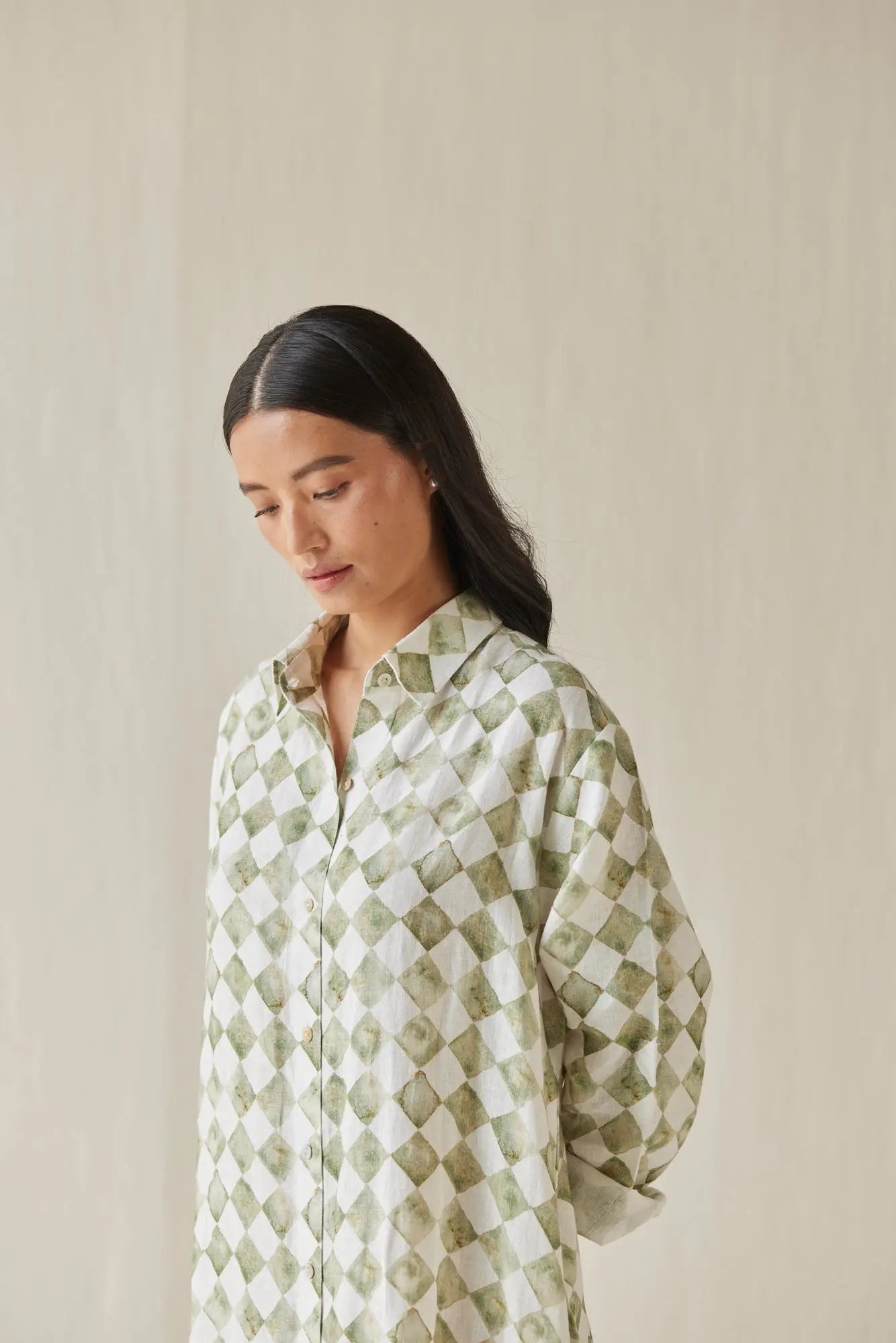 Magnolia Check Green Shirt Dress SanctuaryLiving