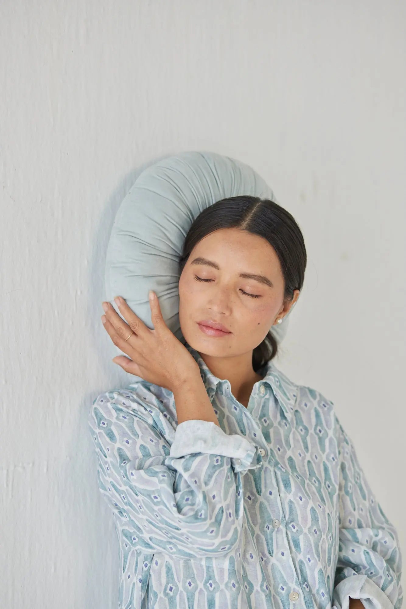 Magnolia Mosaic Blue Shirt Dress SanctuaryLiving