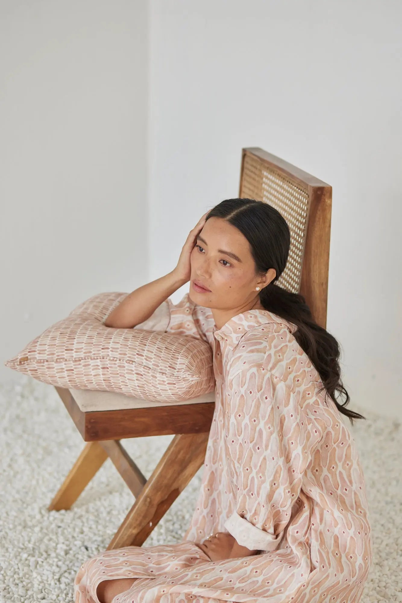 Magnolia Mosaic Blush Shirt Dress SanctuaryLiving