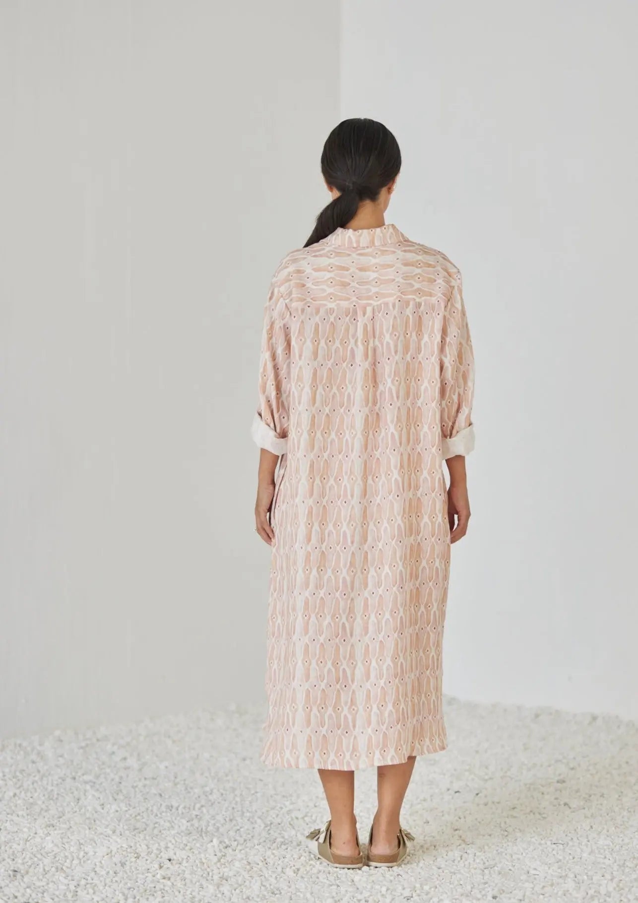 Magnolia Mosaic Blush Shirt Dress SanctuaryLiving