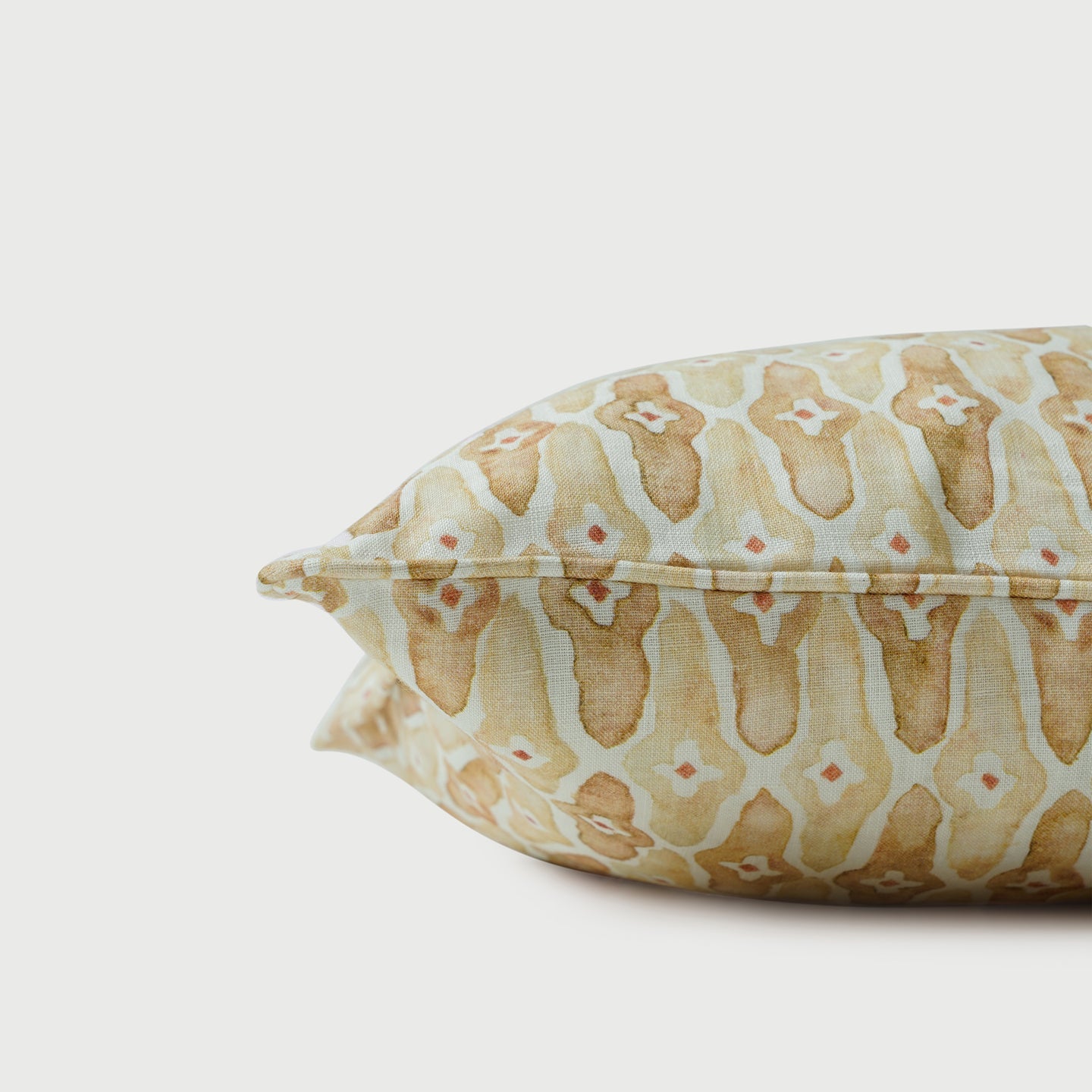 Mosaic Sand Lumbar Linen Cushion Cover