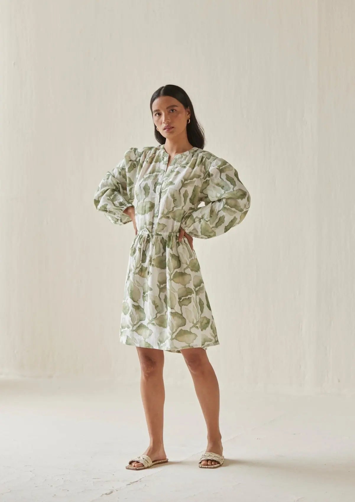 Peony Cascade Green Dress SanctuaryLiving