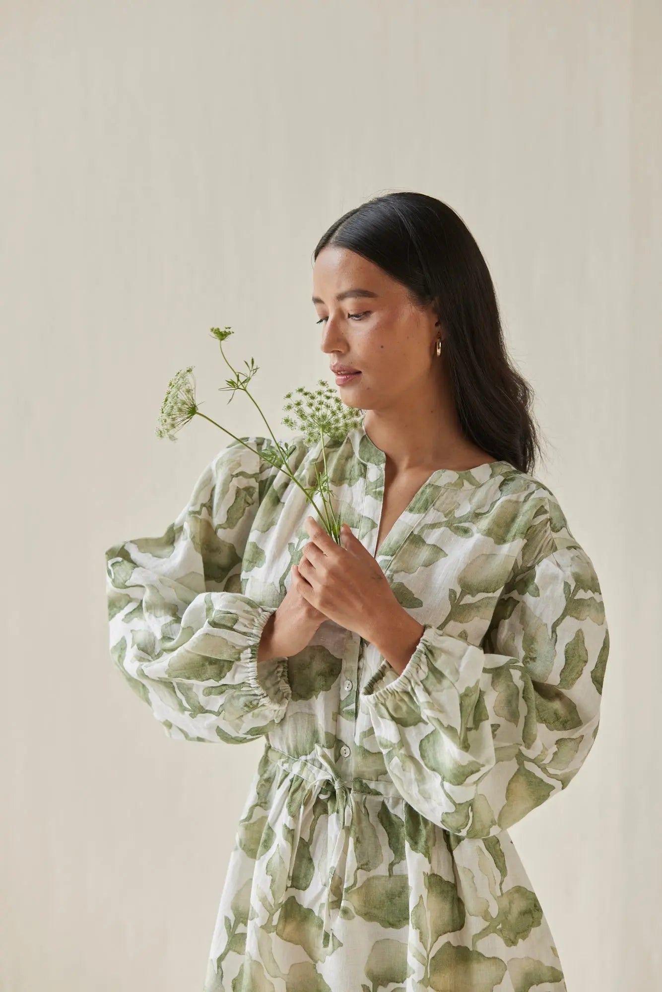 Peony Cascade Green Dress SanctuaryLiving