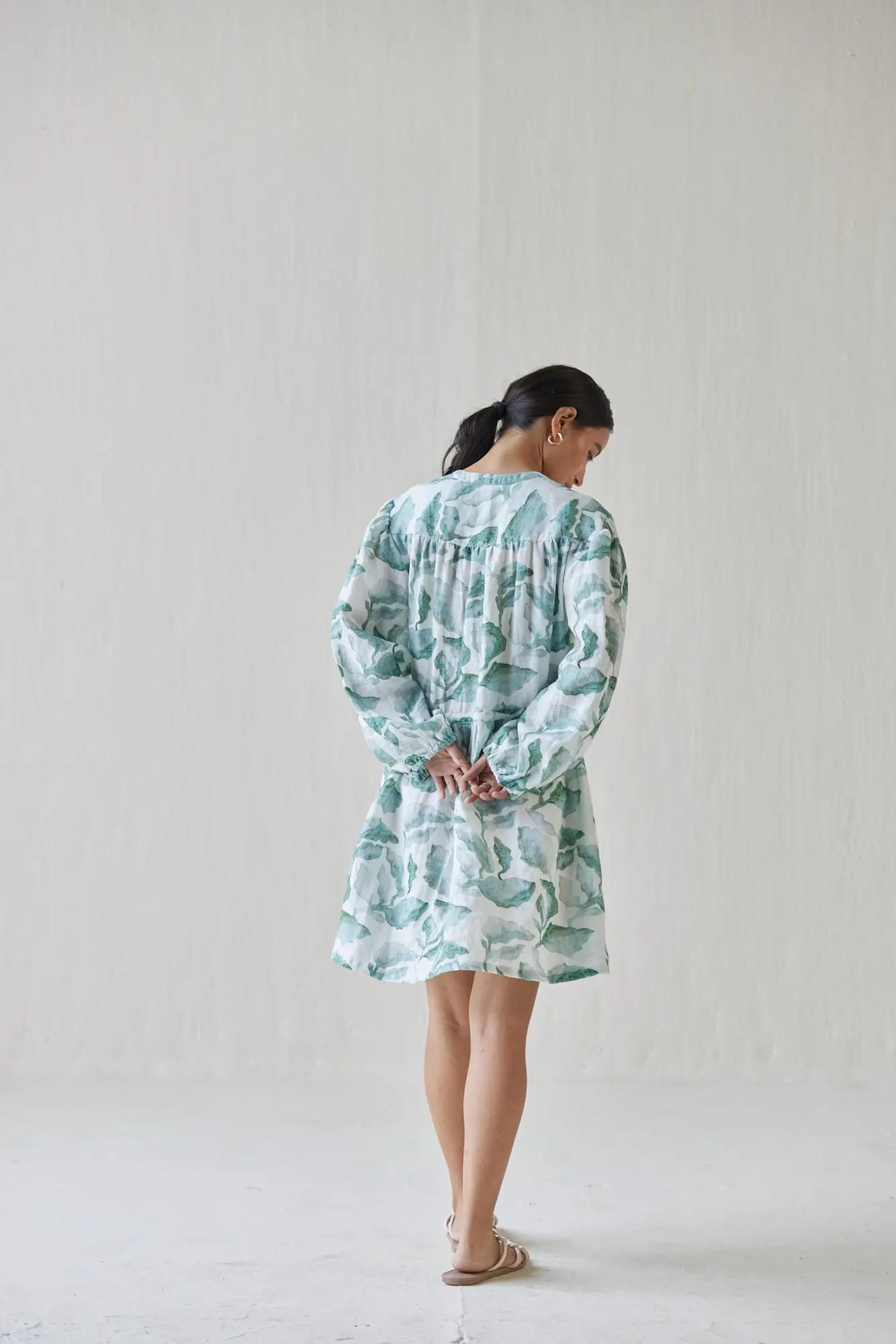 Peony Cascade Teal Dress SanctuaryLiving