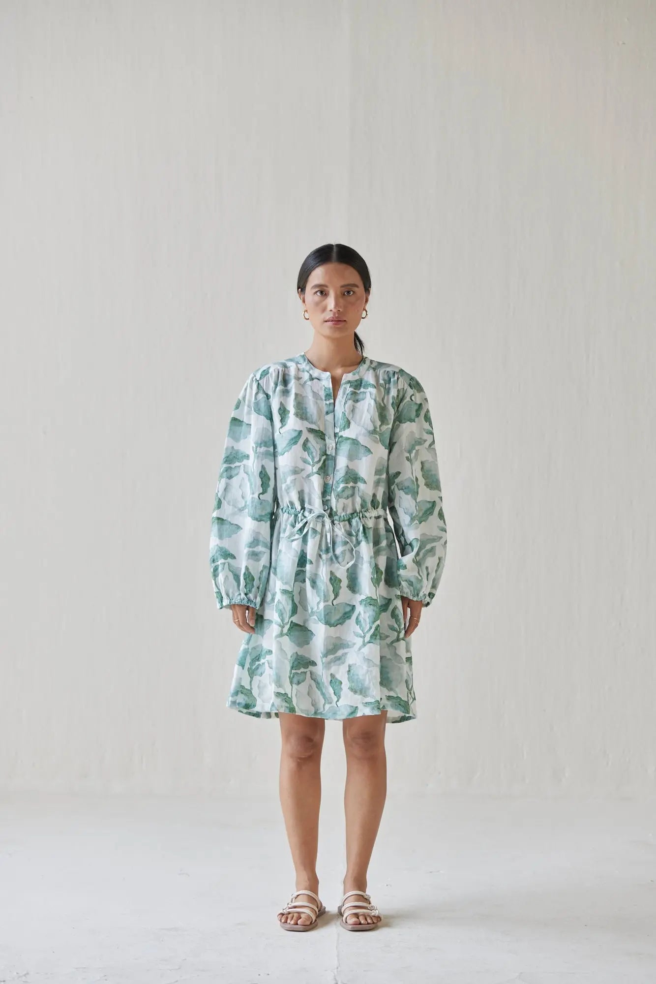 Peony Cascade Teal Dress SanctuaryLiving