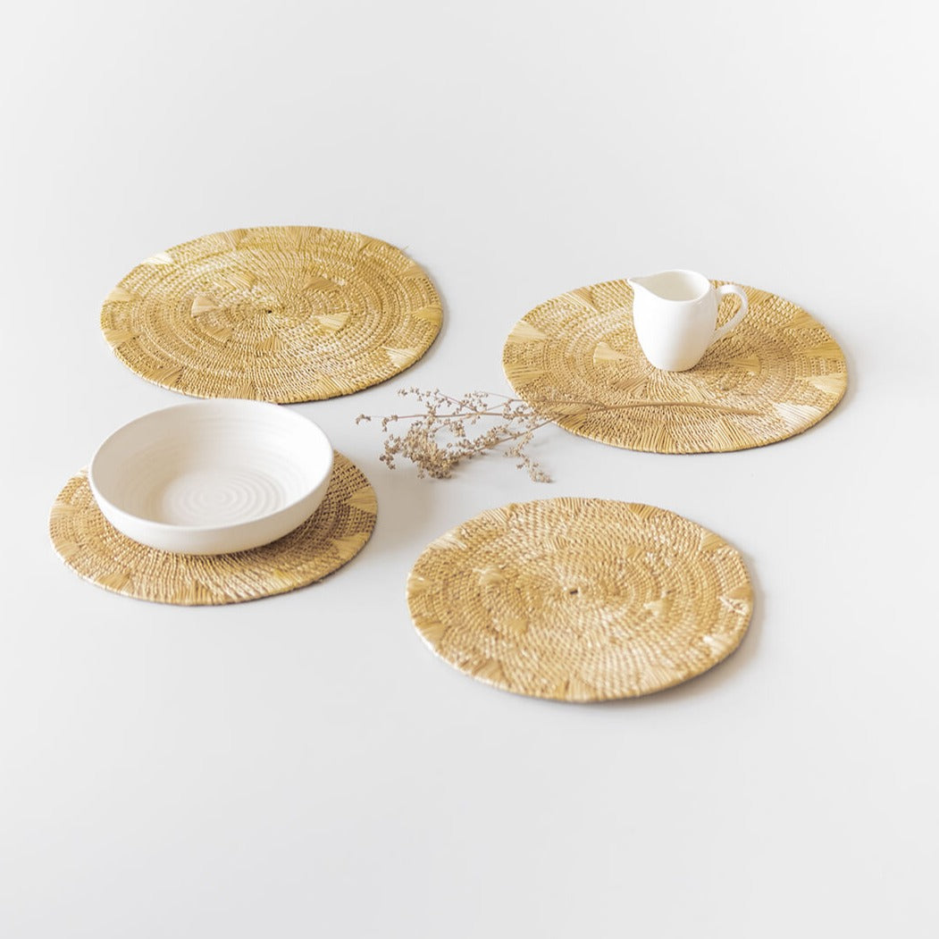 Patterned Grass Placemats-Set of 4