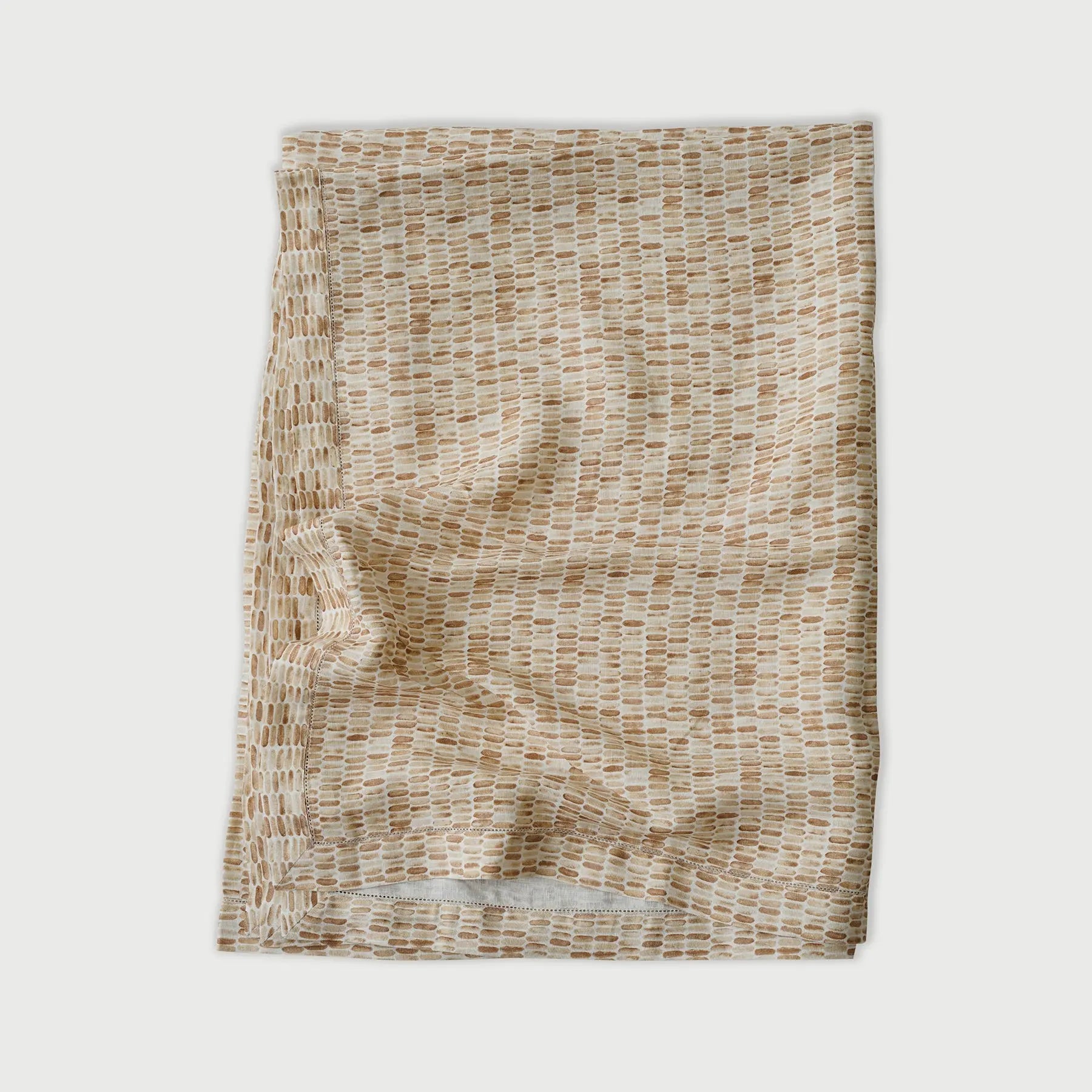 Speckle Brown Linen Table Cover SanctuaryLiving