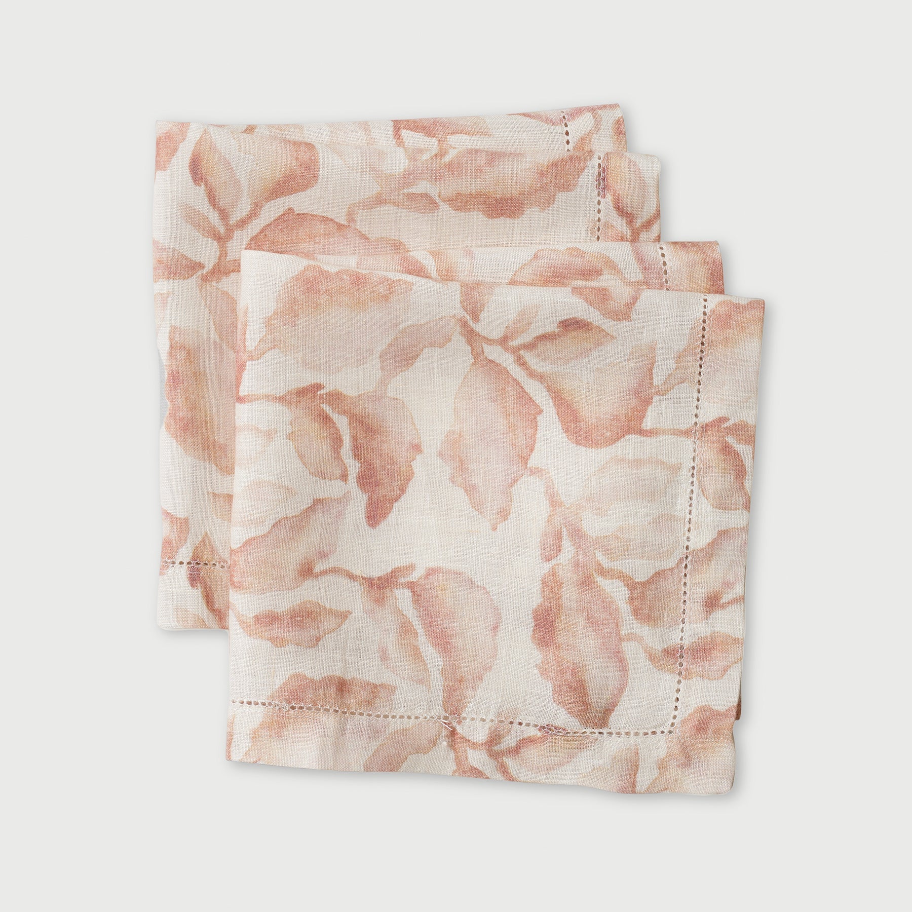 Cascade Blush Linen Table Napkins-Set of 2