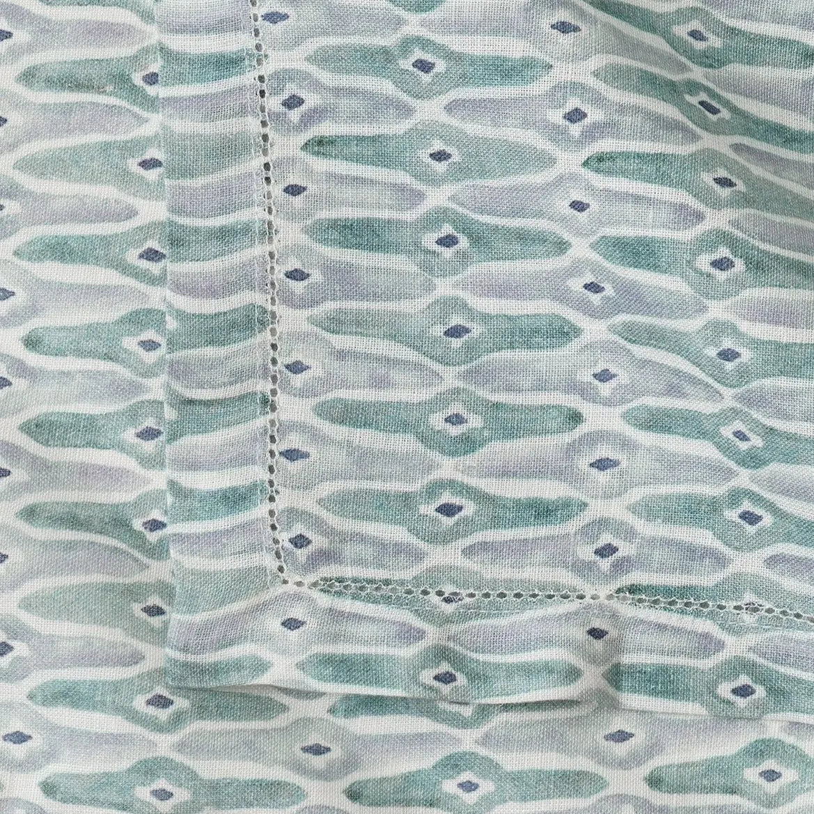 Mosaic Blue Linen Table Napkins-Set of 2 SanctuaryLiving