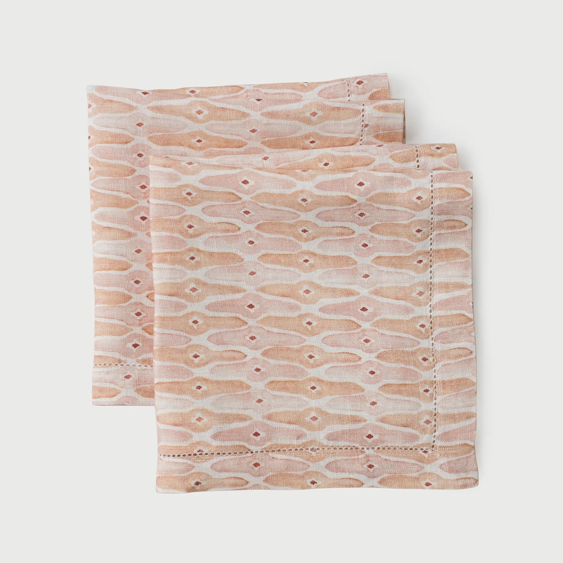Mosaic Blush Linen Table Napkins-Set of 2 SanctuaryLiving