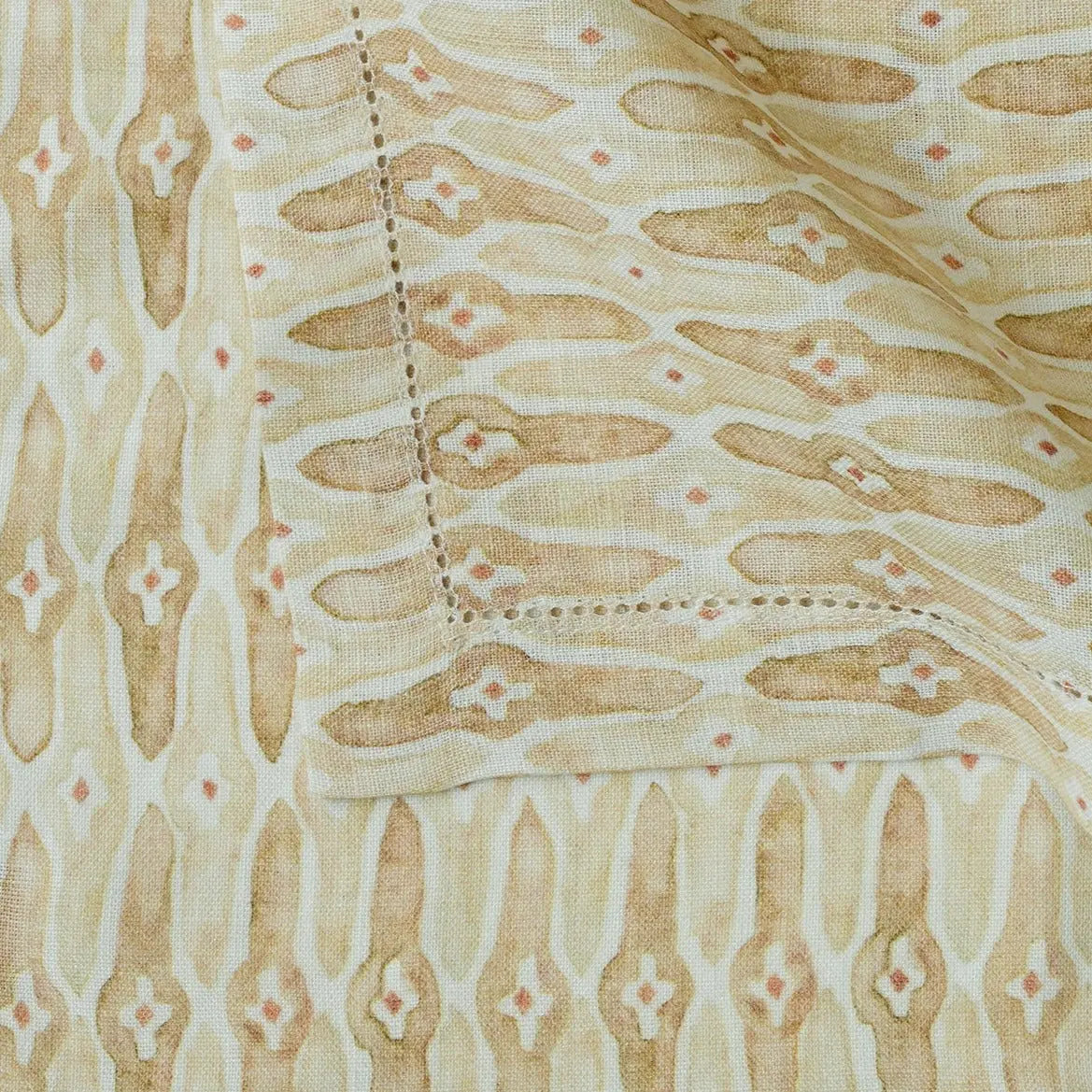 Mosaic Sand Linen Table Napkins-Set of 2 SanctuaryLiving