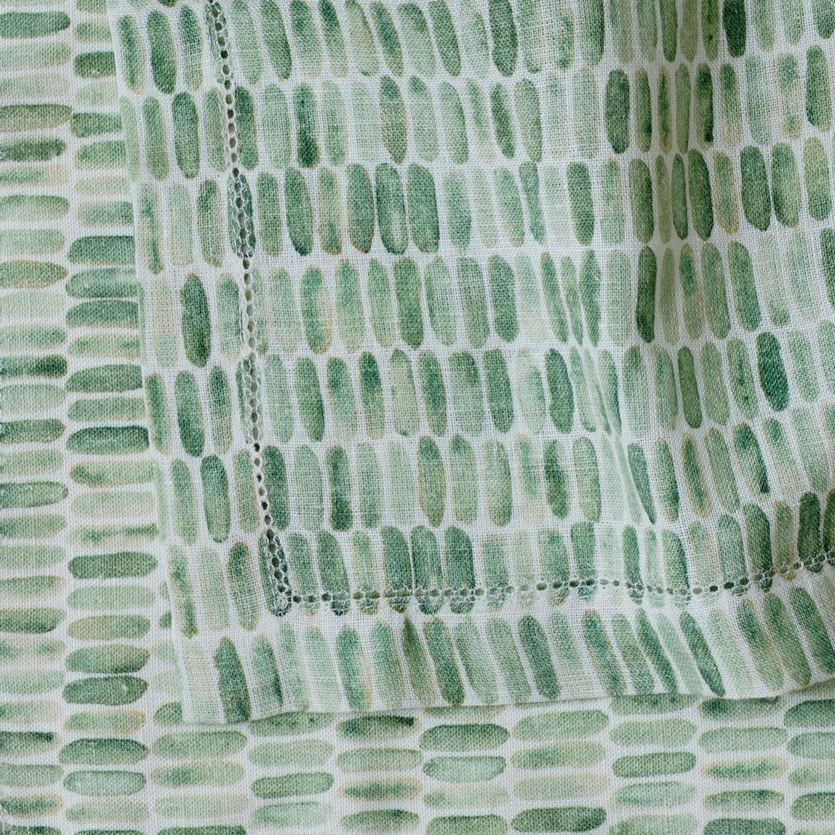 Speckle Green Linen Table Napkins-Set of 2