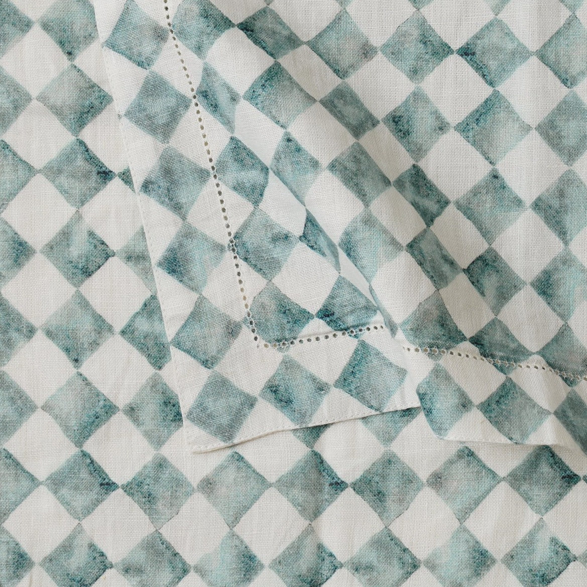 Checker Blue Table Mats-Set of 2