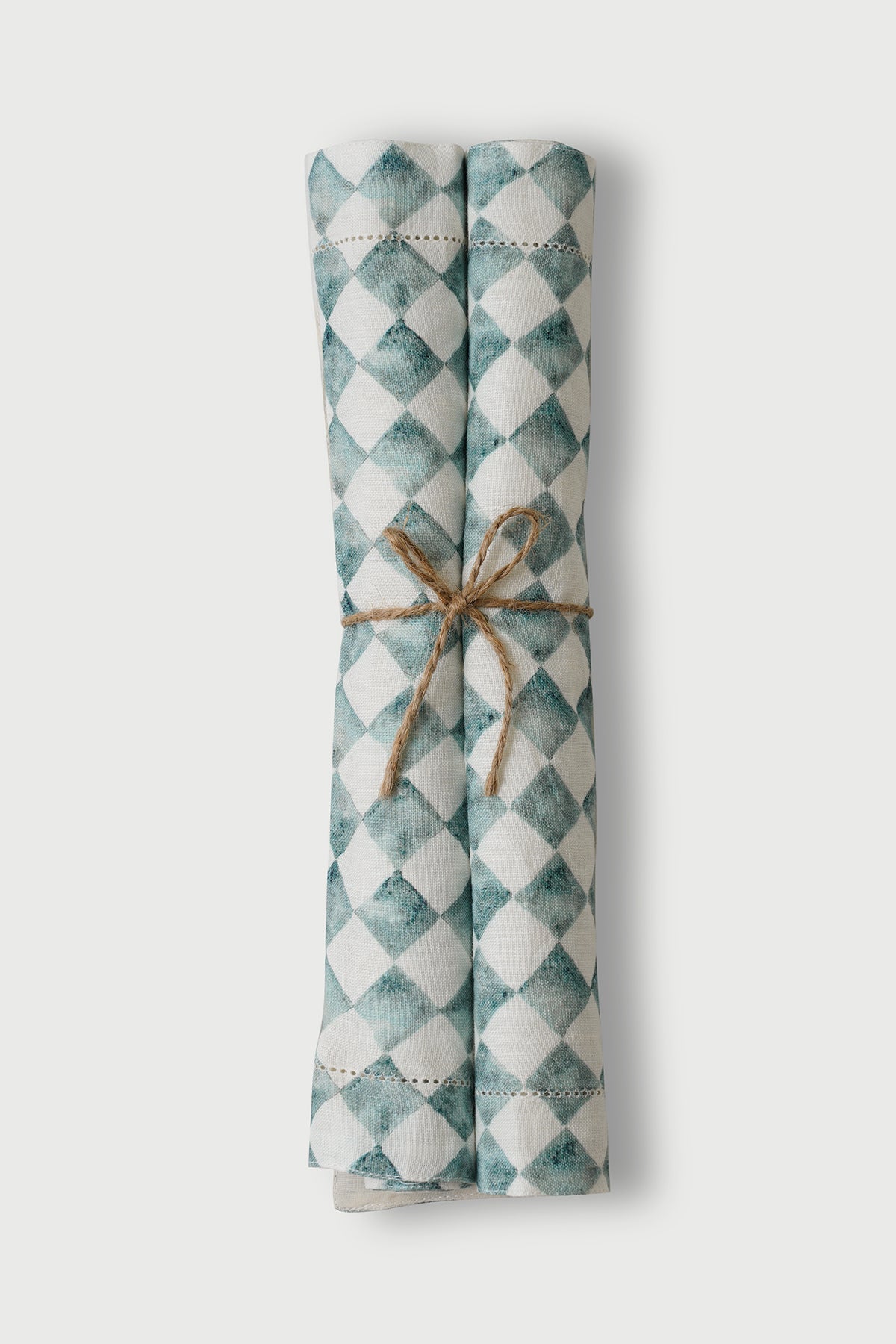 Checker Blue Table Mats-Set of 2