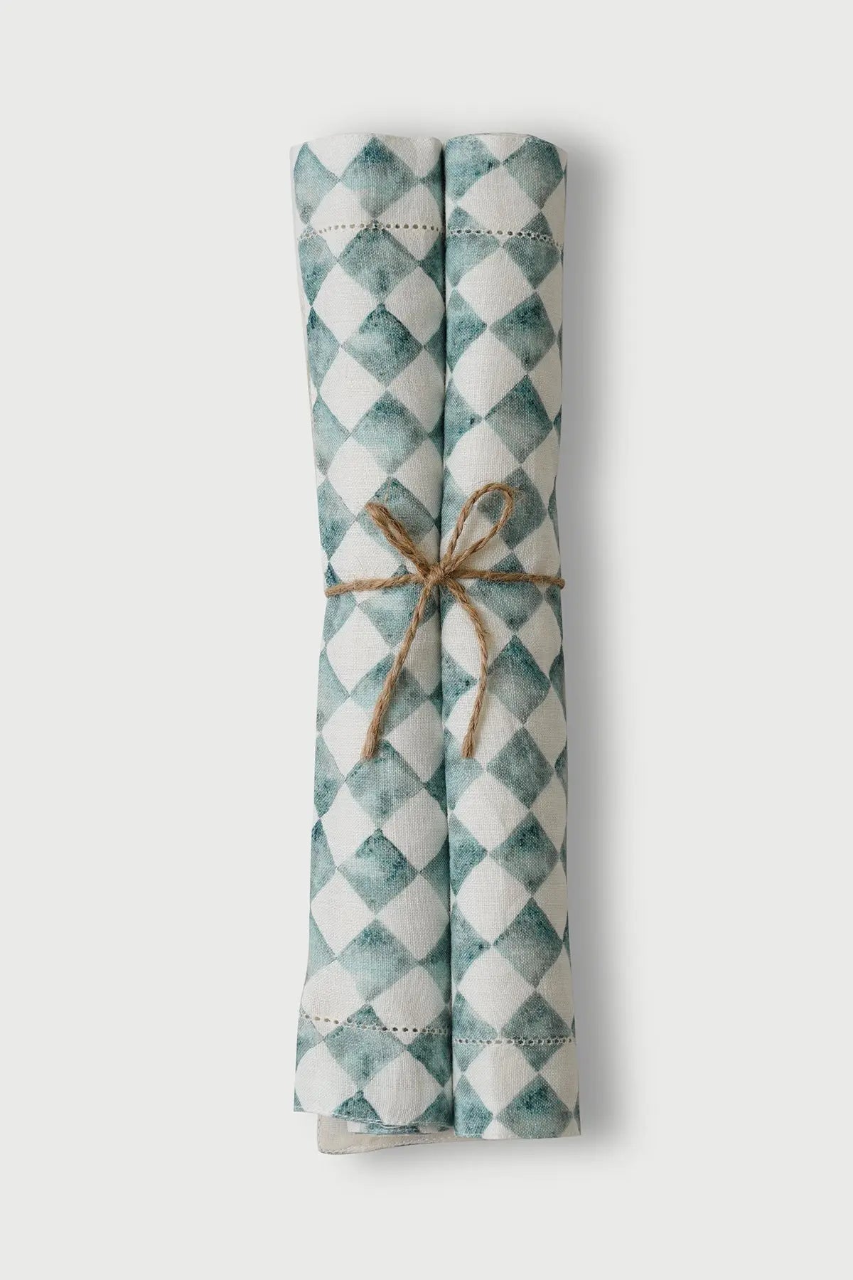 Checker Blue Table Mats-Set of 2 SanctuaryLiving