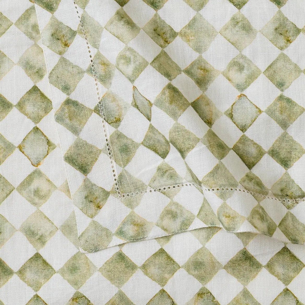 Checker Green Table Mats-Set of 2 SanctuaryLiving