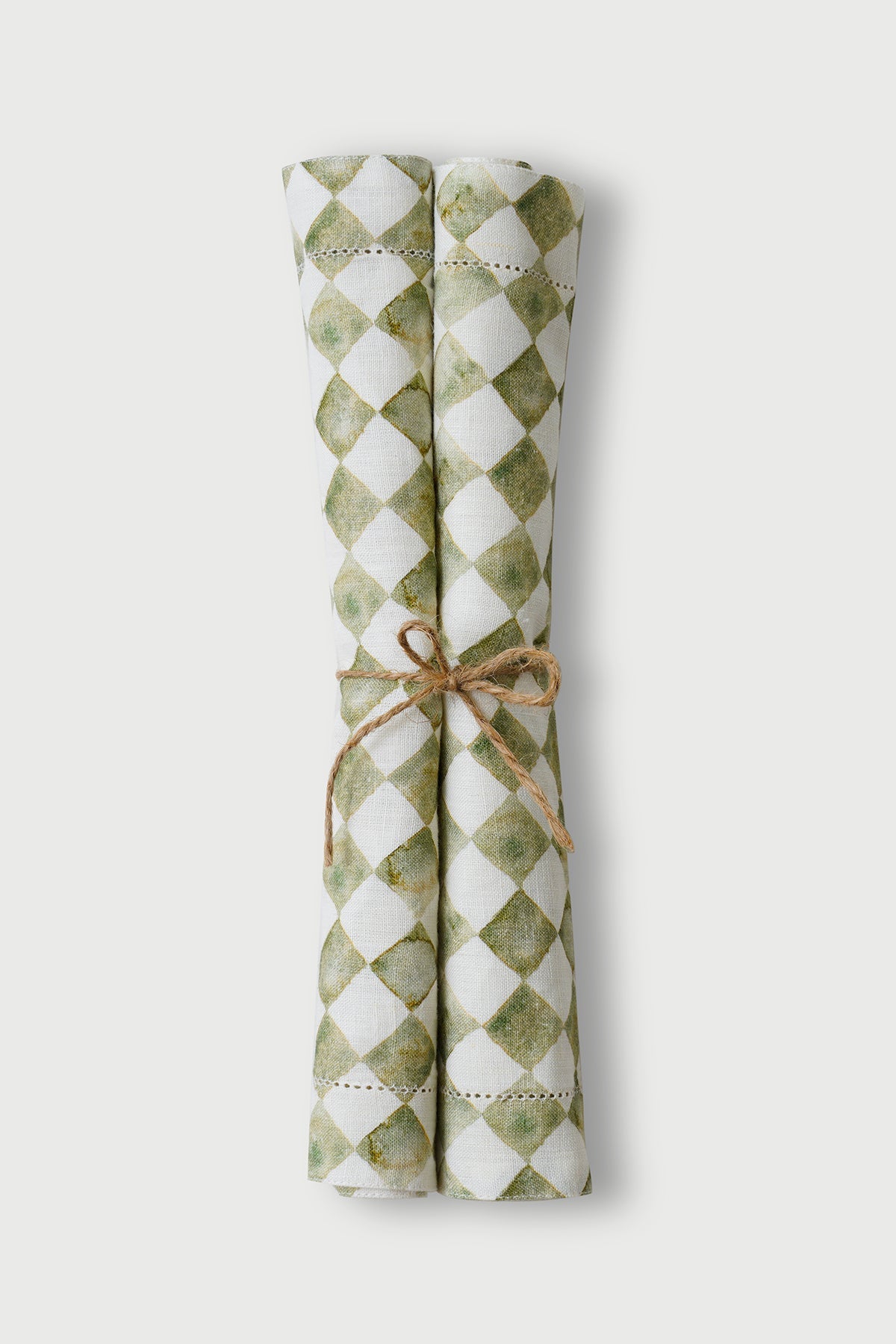 Checker Green Table Mats-Set of 2