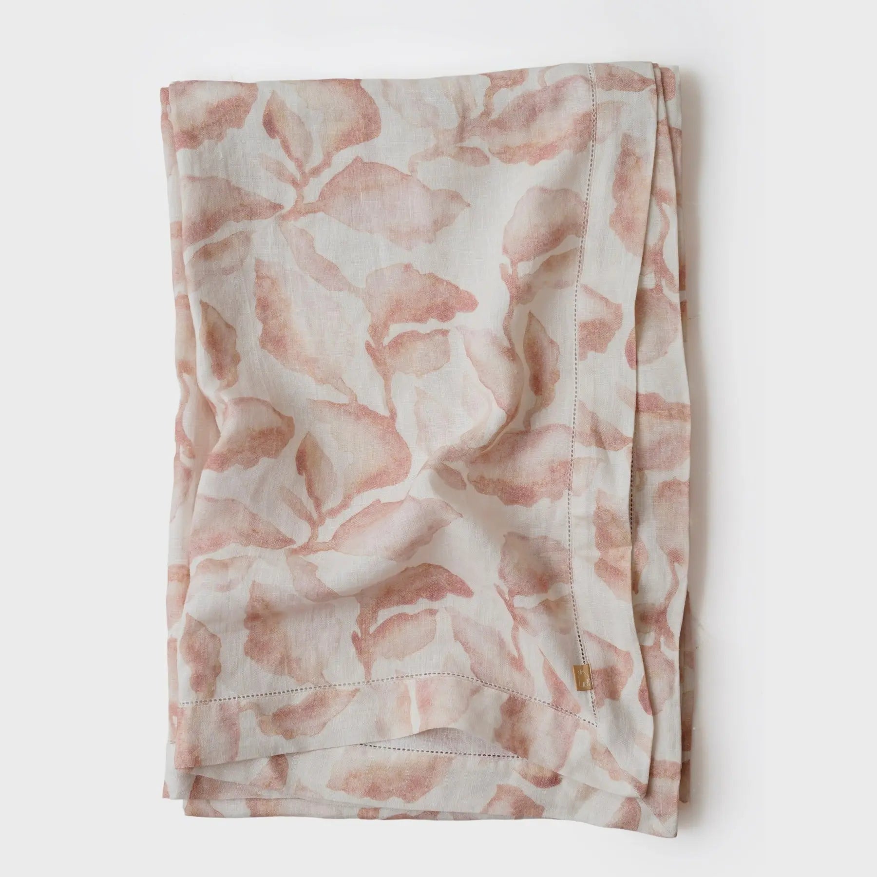 Cascade Blush Linen Table Cover SanctuaryLiving