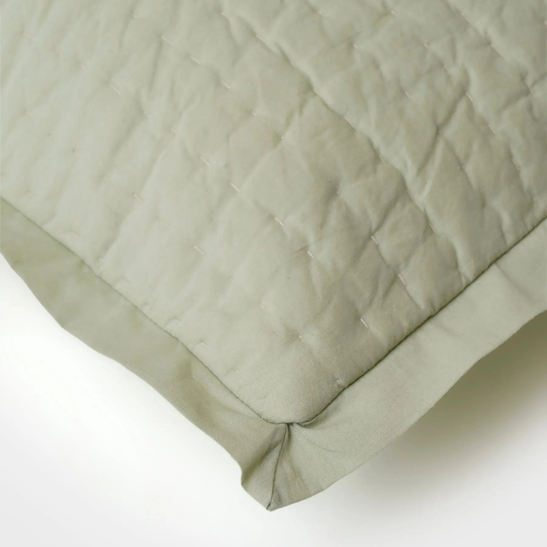 Hand Kantha Sage Pillow Cover SanctuaryLiving