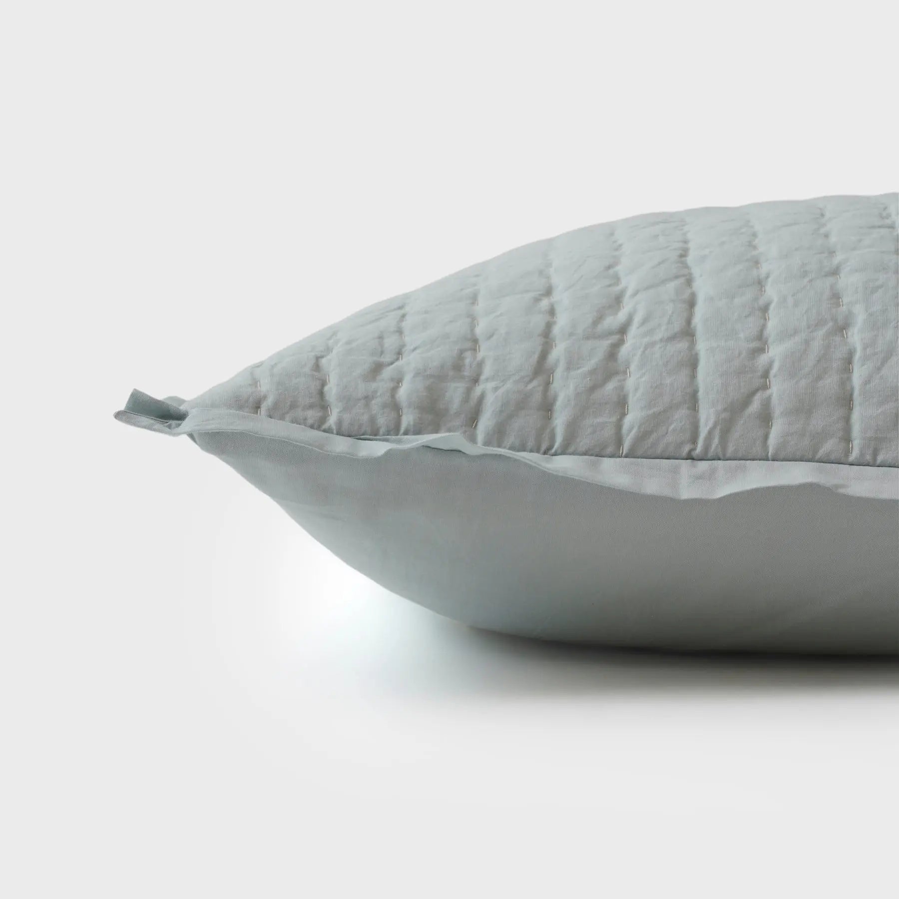 Hand Kantha Baby blue Pillow Cover SanctuaryLiving