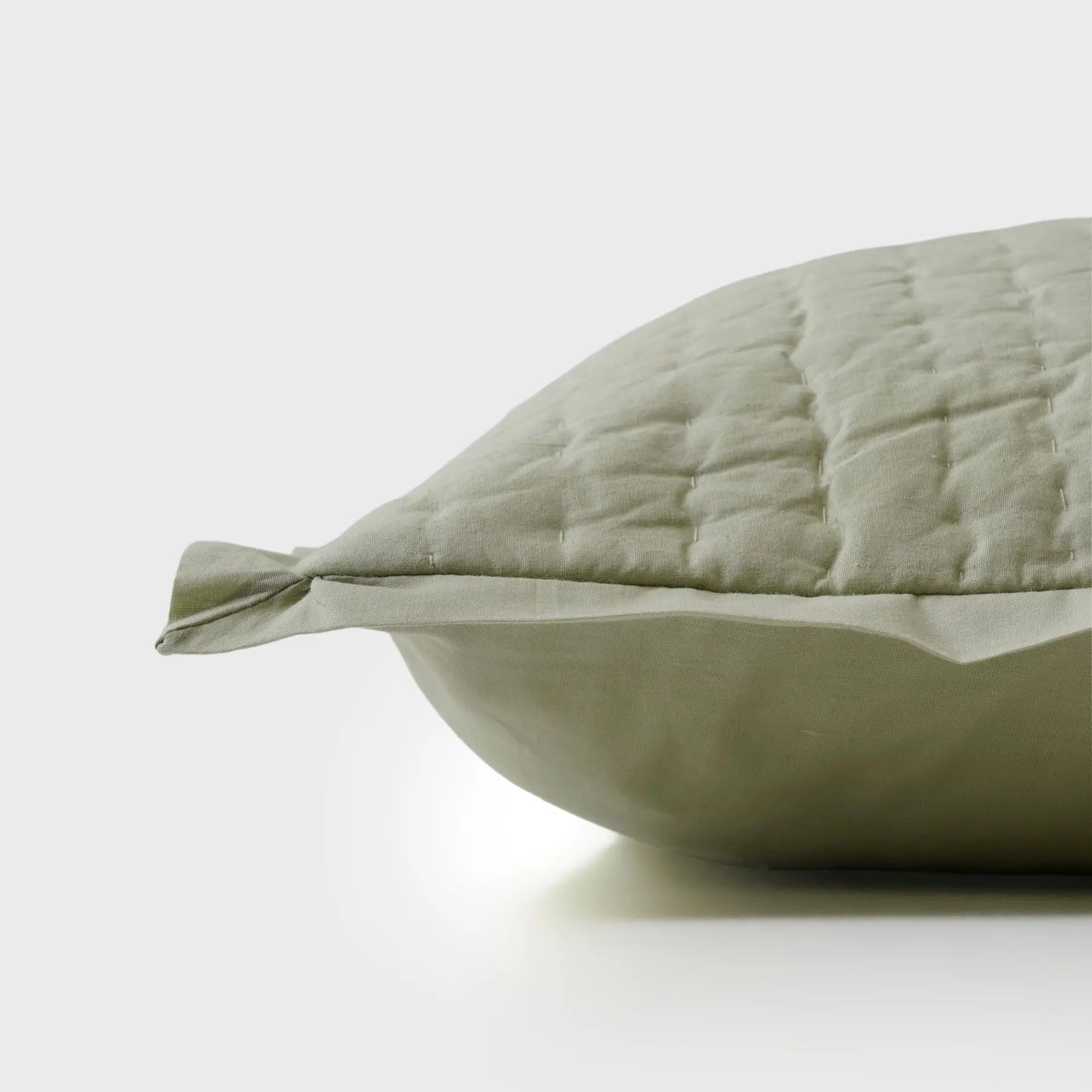 Hand Kantha Sage Pillow Cover SanctuaryLiving