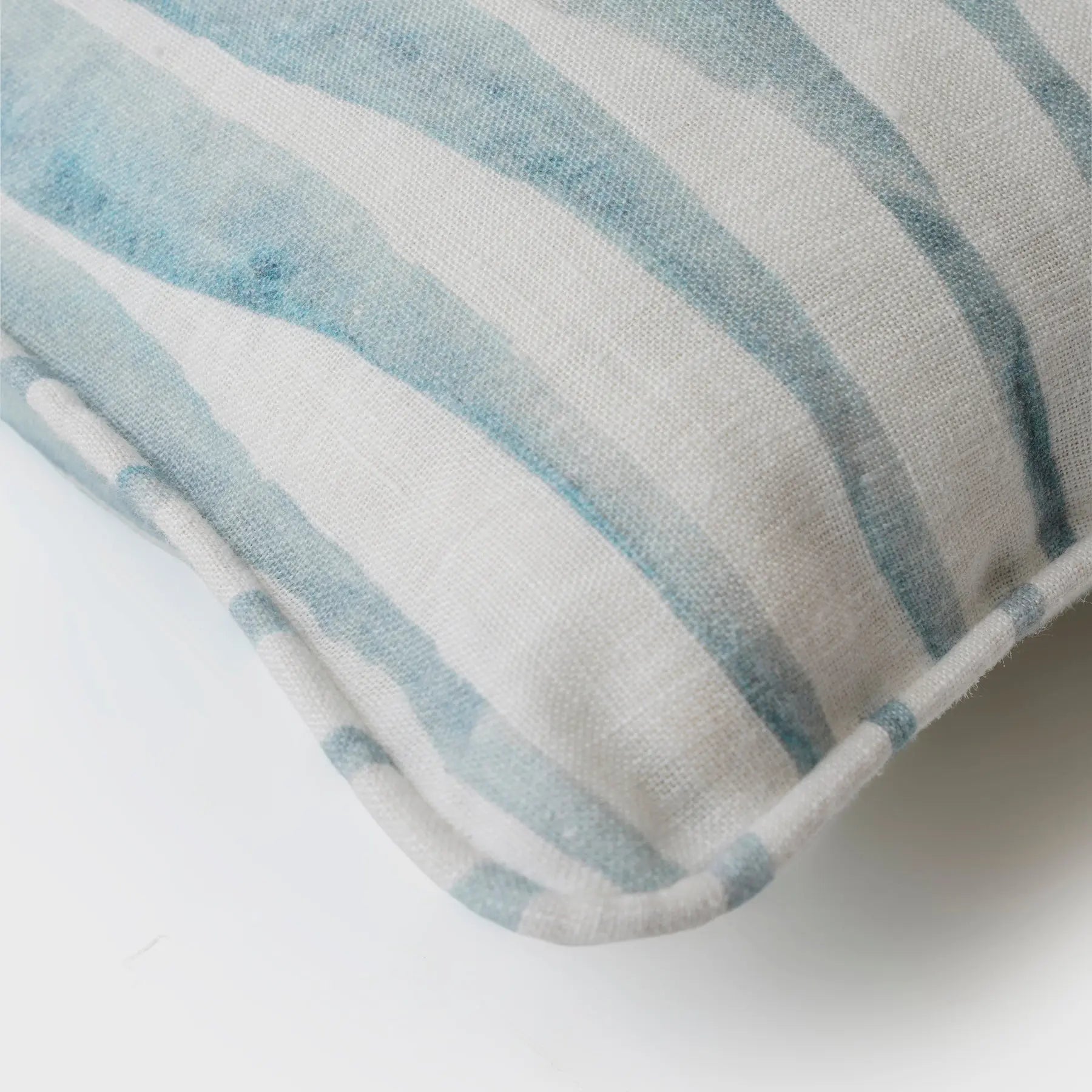 Ripple Blue Lumbar Linen Cushion Cover SanctuaryLiving