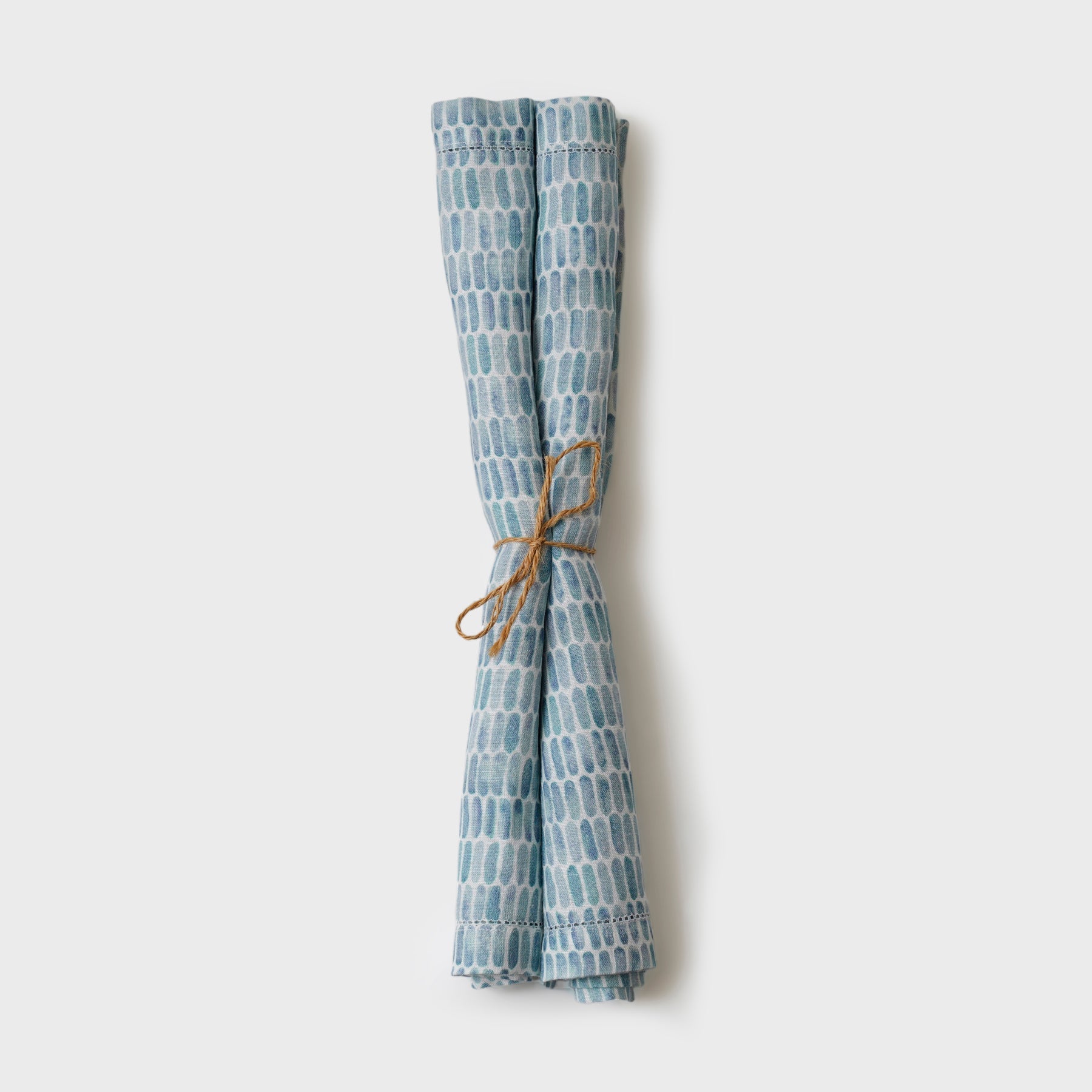 Speckle Blue Linen Table Napkins-Set of 2