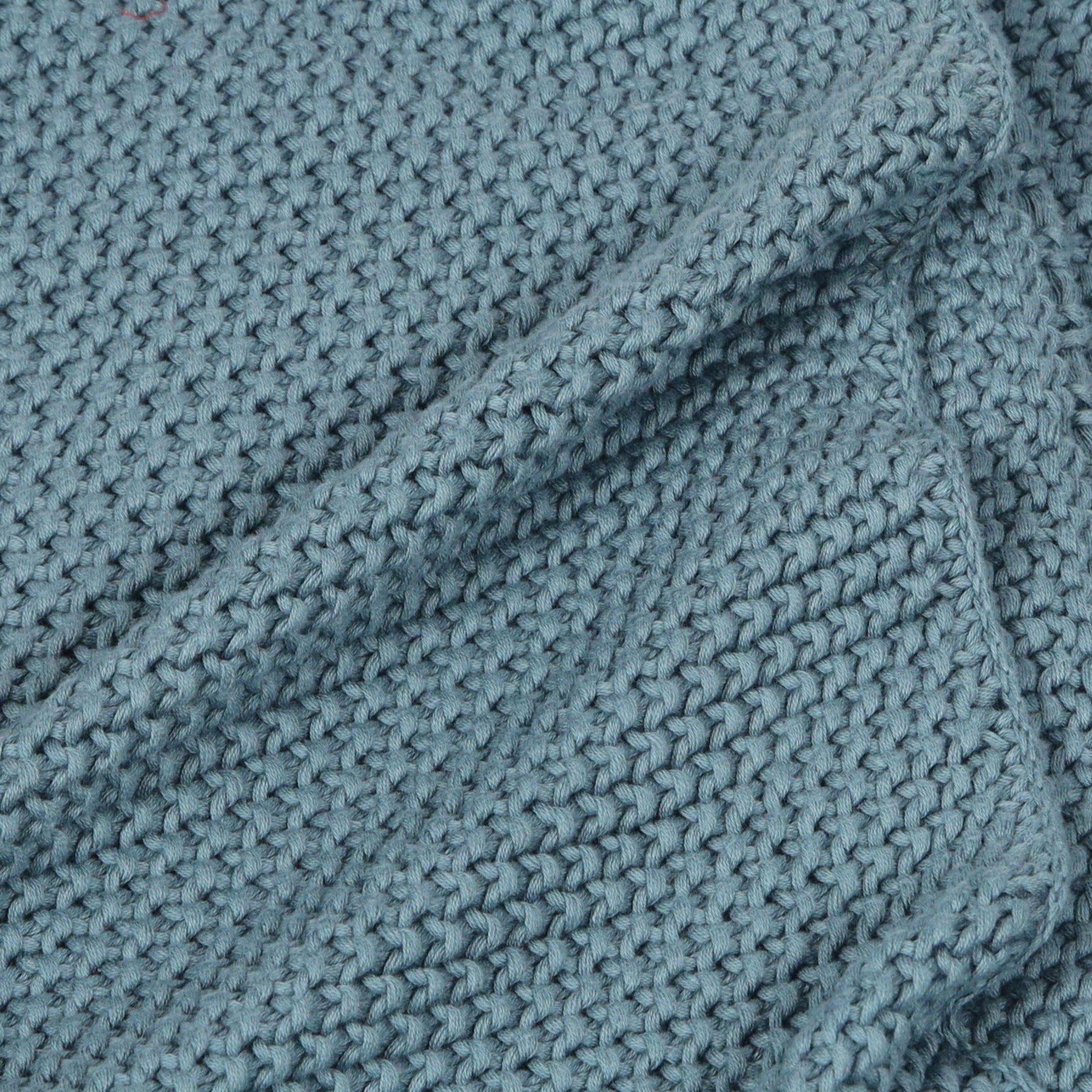Teal Moss Knit Throw