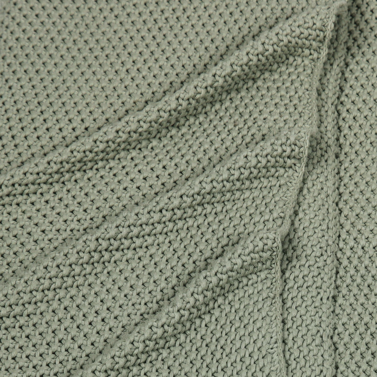 Sage Moss Knit Throw