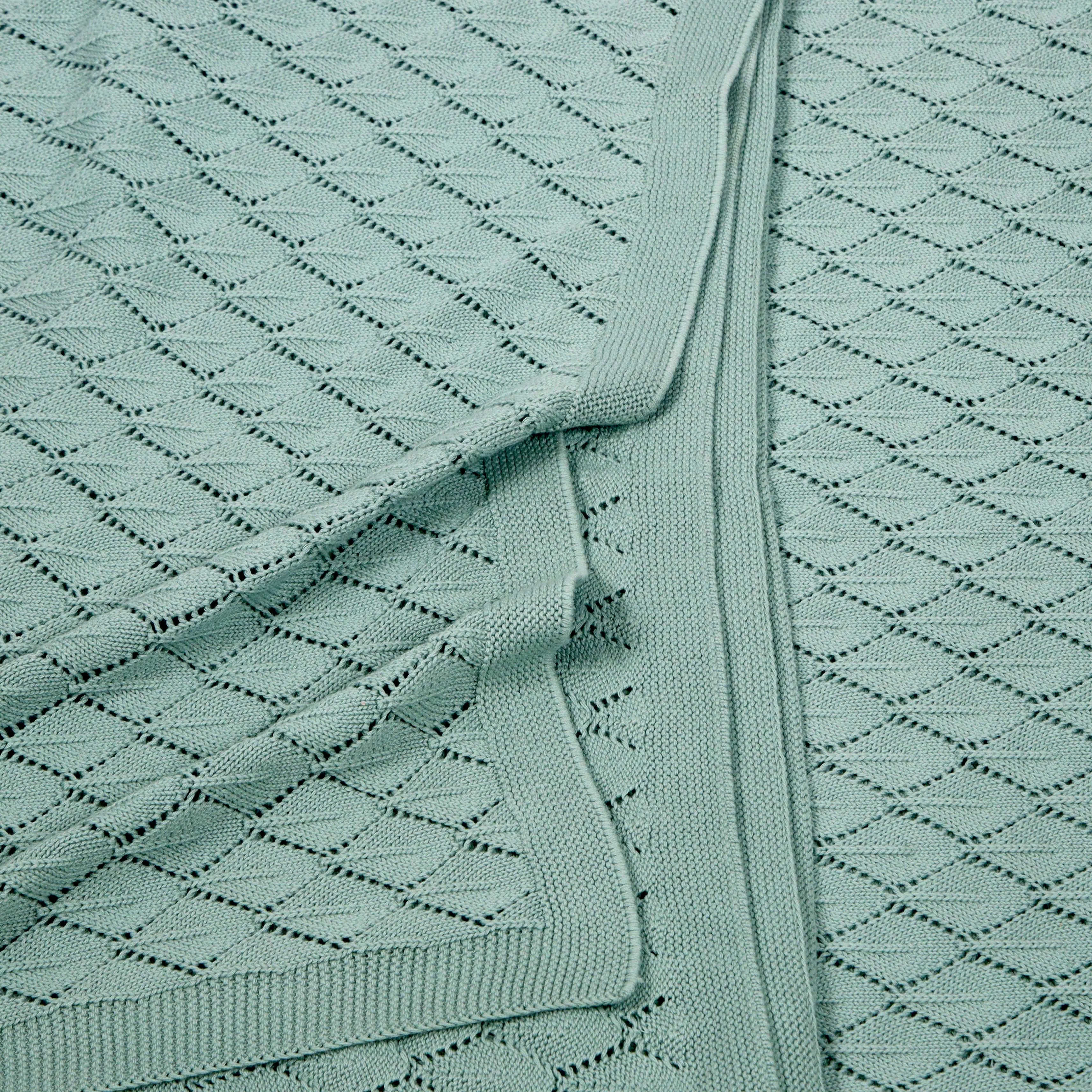 Hygge Duck Egg Knitted Throw SanctuaryLiving