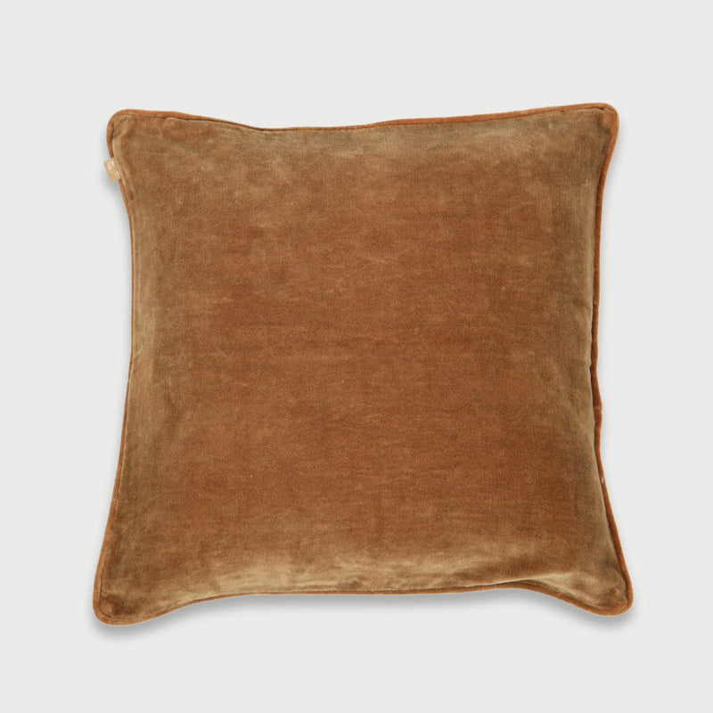 Tan Brown Velvet Cushion Cover