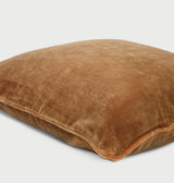 Tan Brown Velvet Euro Sham