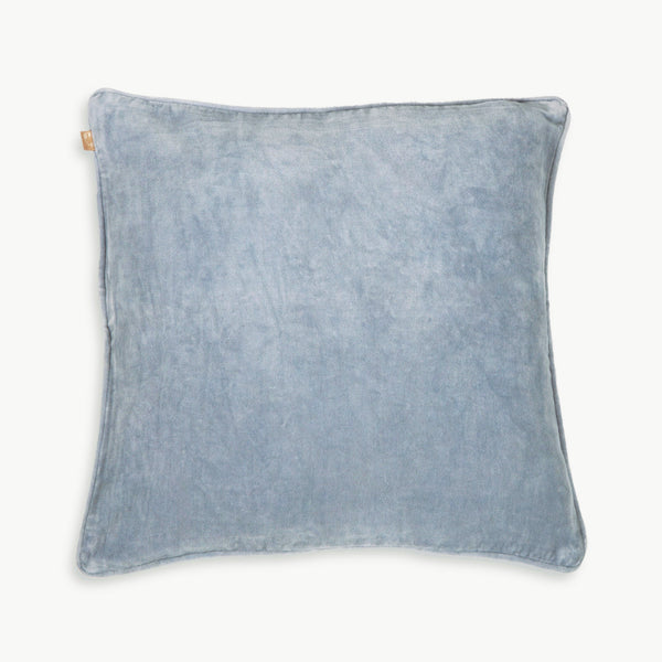 Baby Blue Velvet Euro Sham