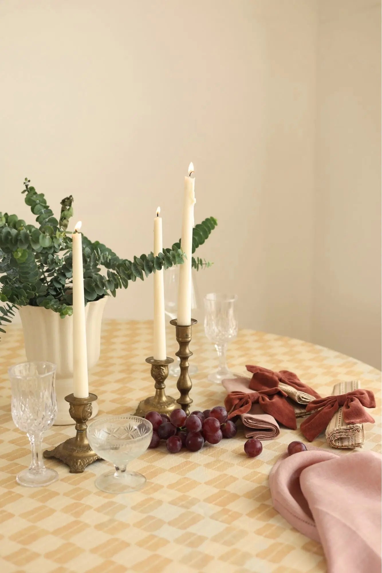 Echo Sand Cotton Table Cover SanctuaryLiving