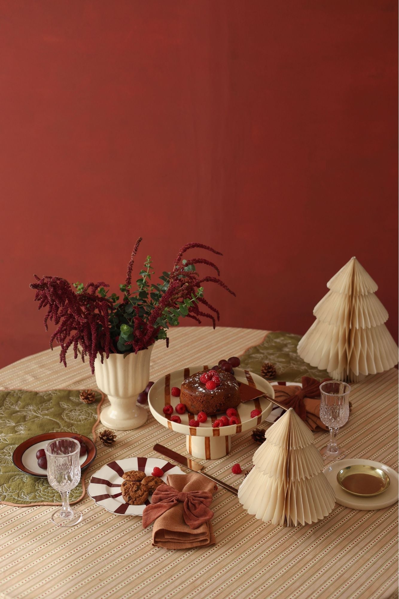 River Apricot Cotton Table Cover SanctuaryLiving