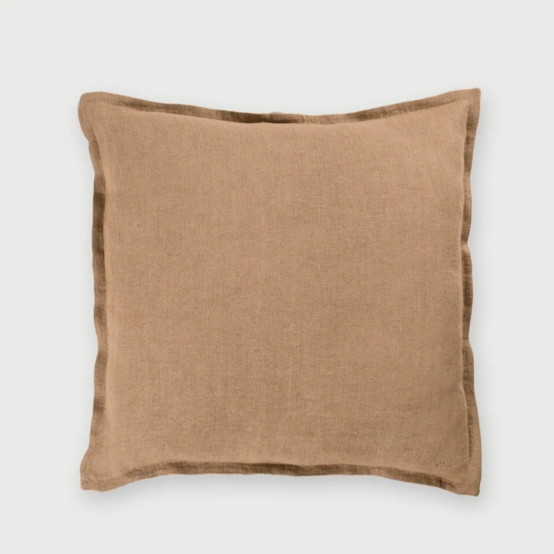 Spice Herringbone Linen Cushion Cover SanctuaryLiving