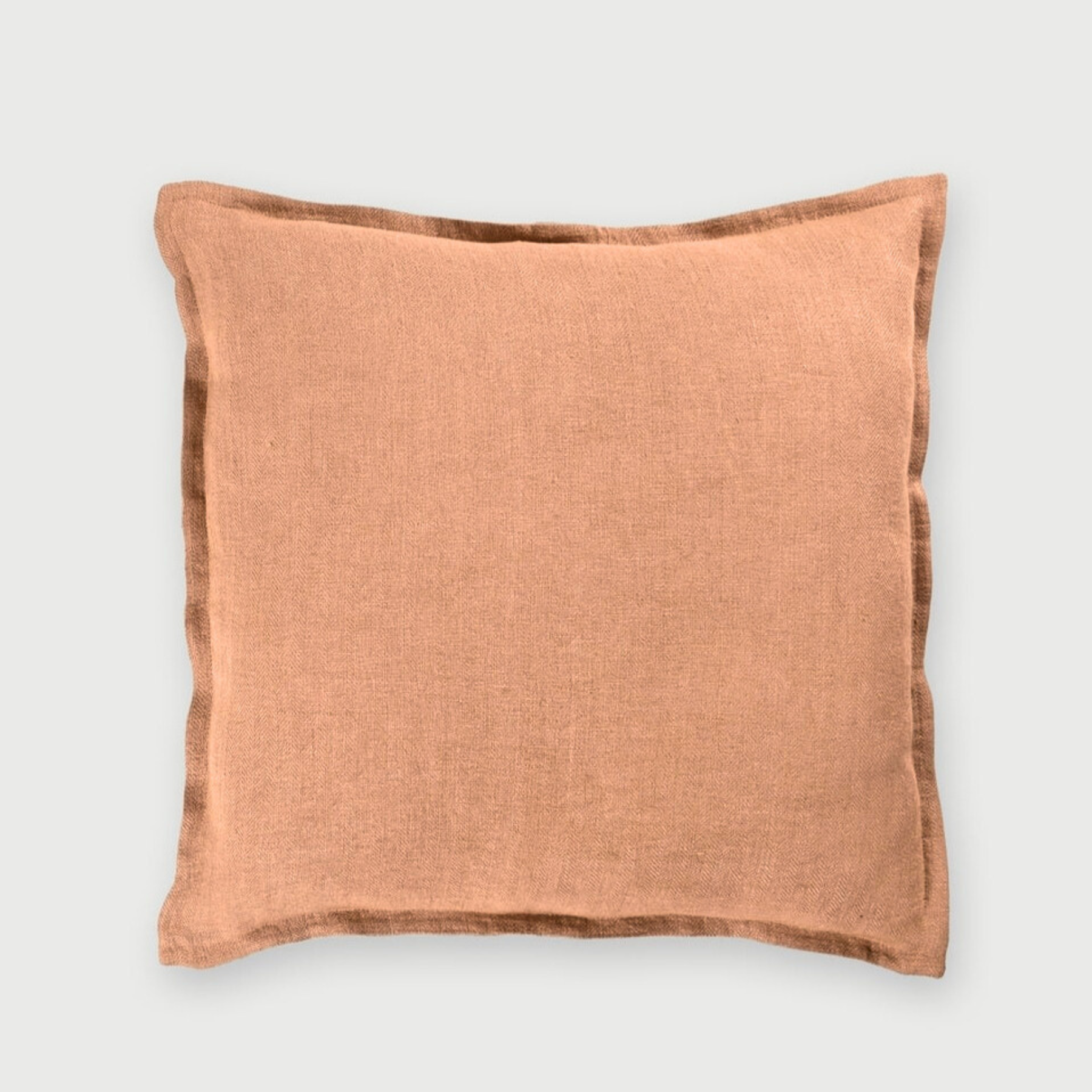 Spice Herringbone Linen Cushion Cover