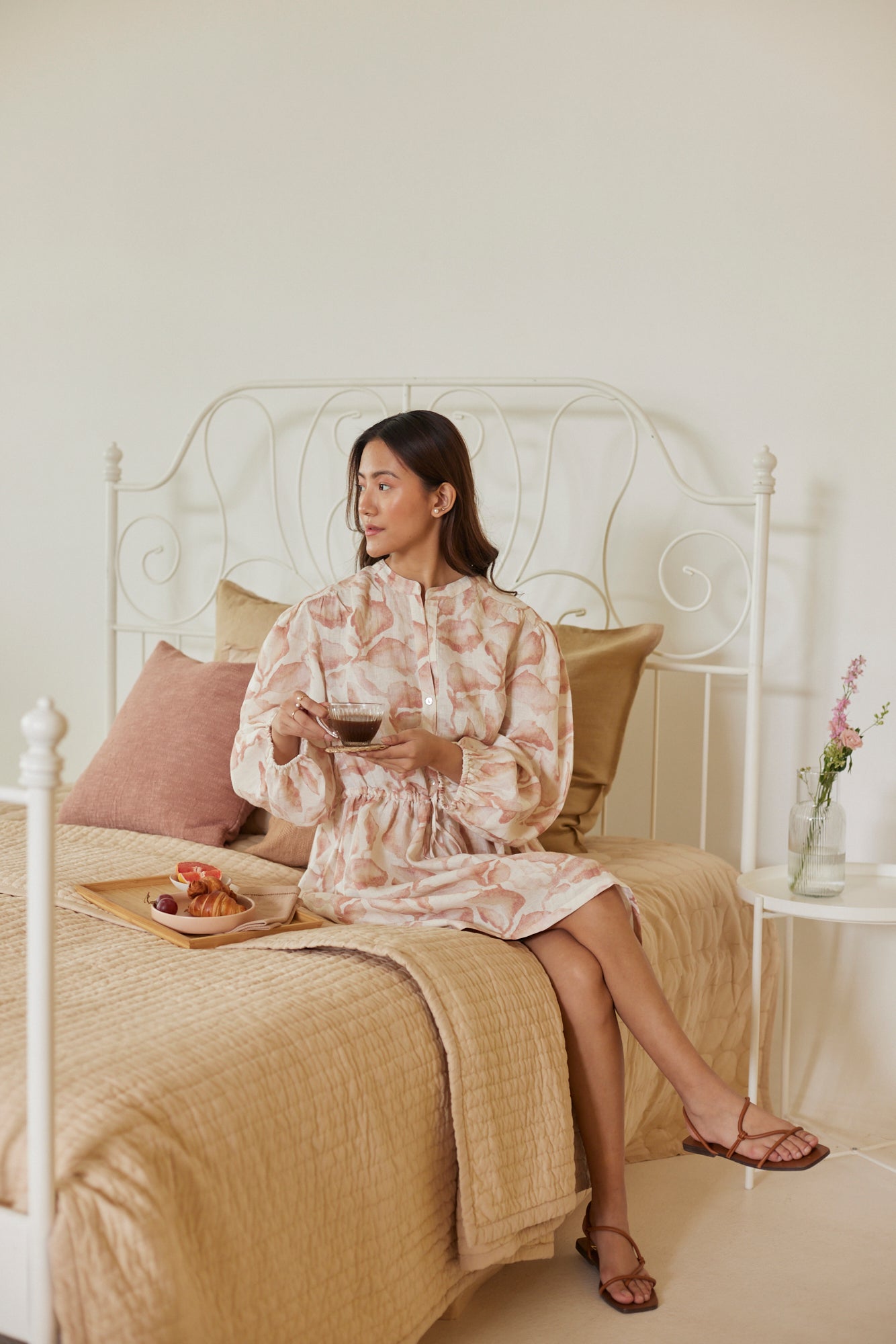 Peony Cascade Blush Dress