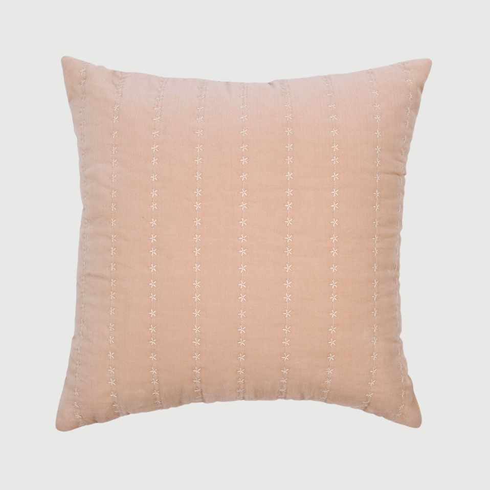 Sitara Baby Pink Velvet Cushion Cover