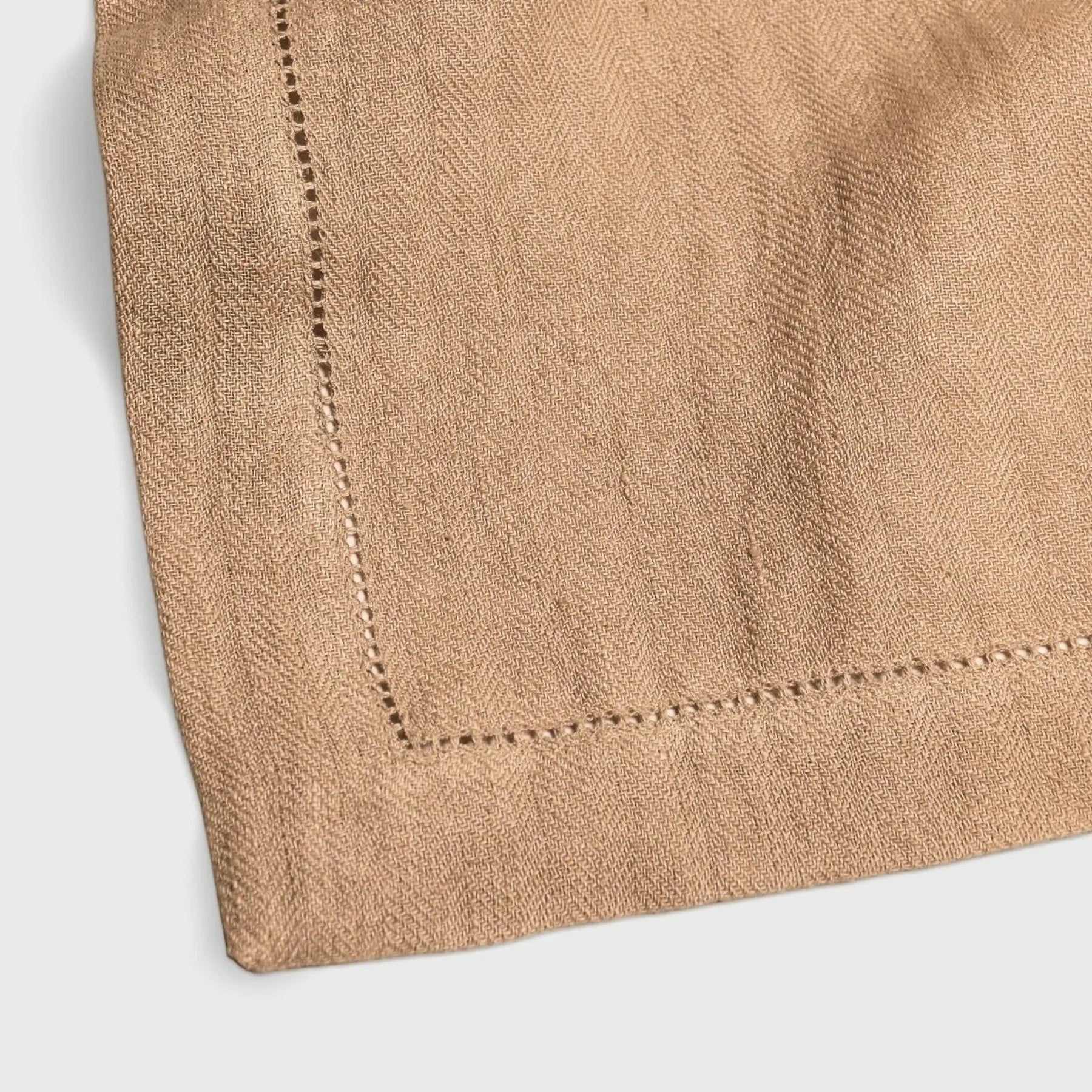 Spice Herringbone Linen Table Cover SanctuaryLiving