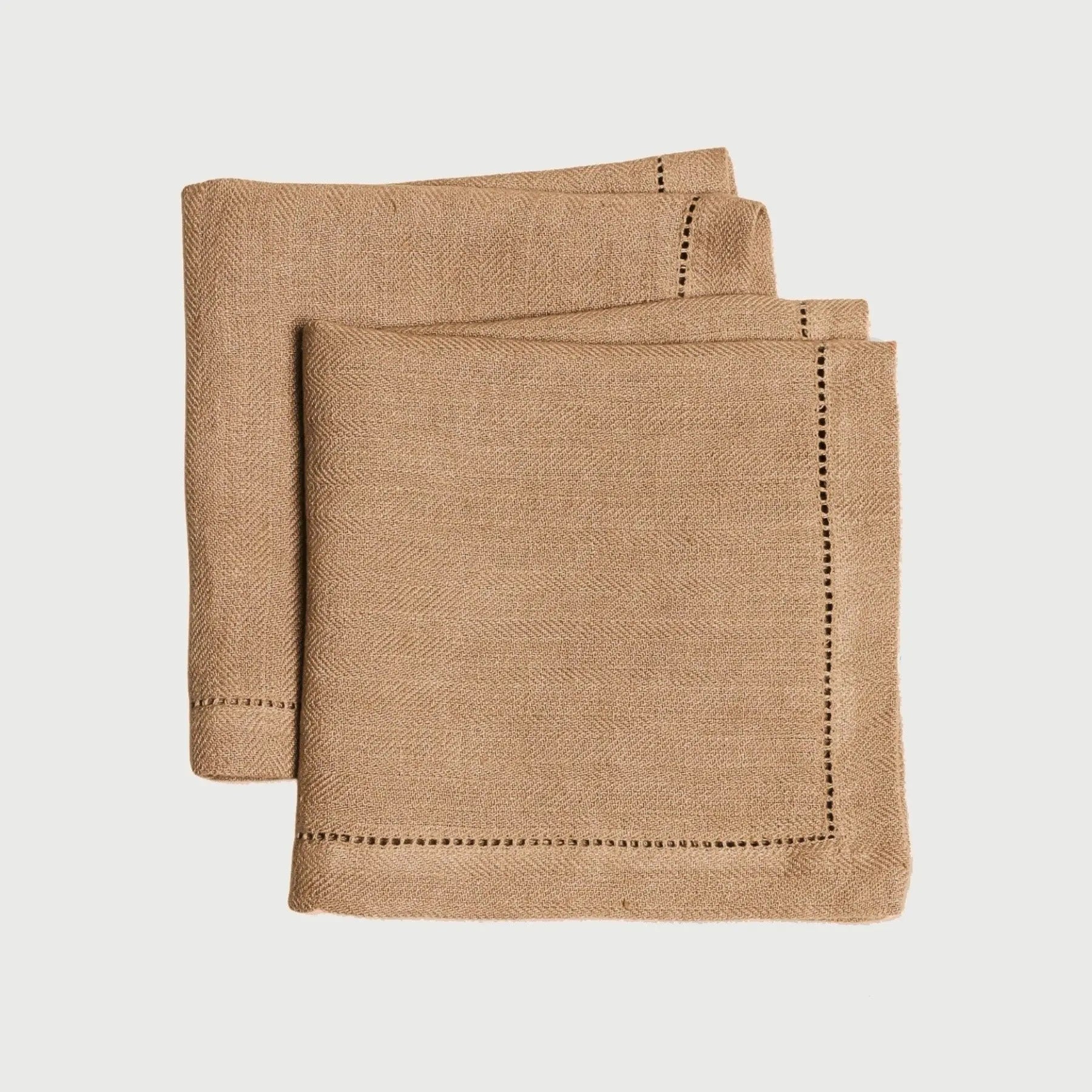 Spice Herringbone Linen Table Napkins-Set of 2 SanctuaryLiving